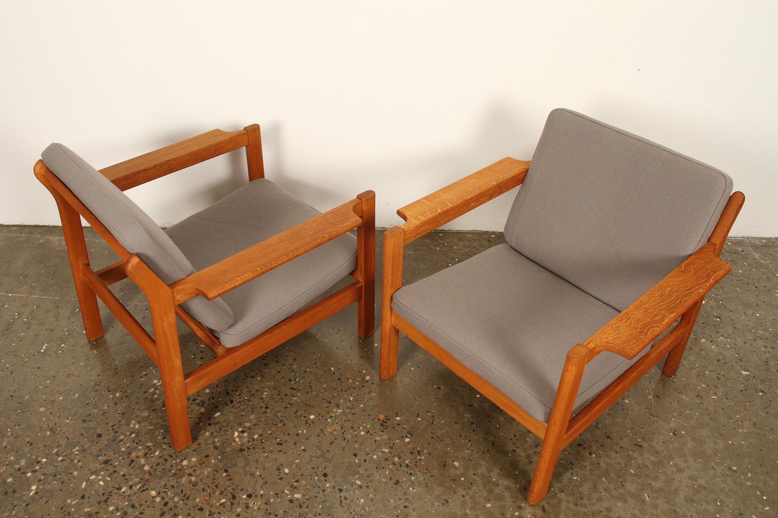 Børge Mogensen Easy Chairs Model 227 In Good Condition In Asaa, DK