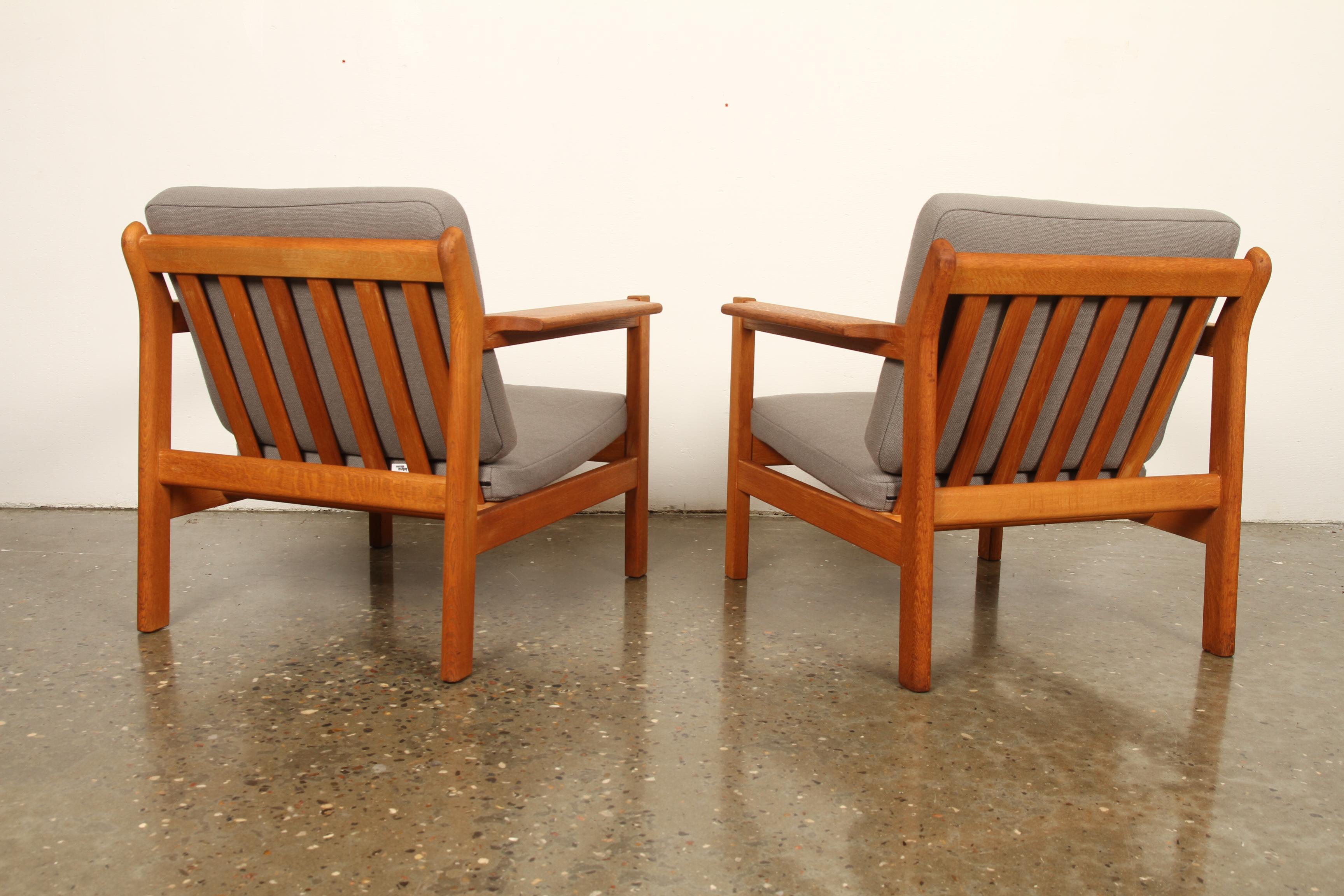 Wool Børge Mogensen Easy Chairs Model 227