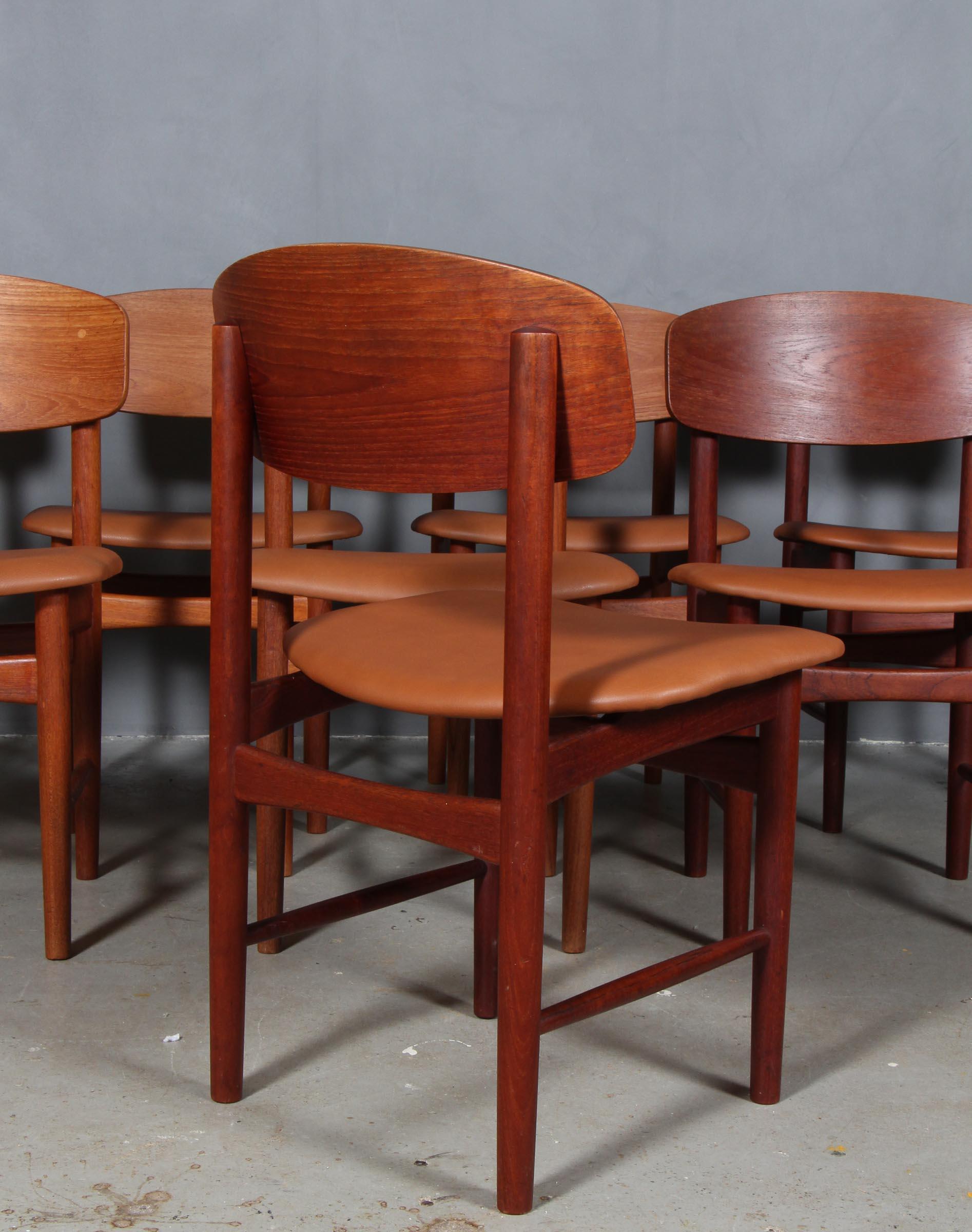 Børge Mogensen Eight Dining Chairs, Teak In Good Condition In Esbjerg, DK