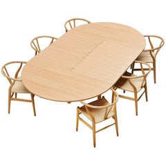 Børge Mogensen Extendable Dining Table in Oak Denmark, 1955