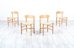 Expertly Restored -Børge Mogensen "FolkeStole" J-39 Dining Chairs for FDB Møbler