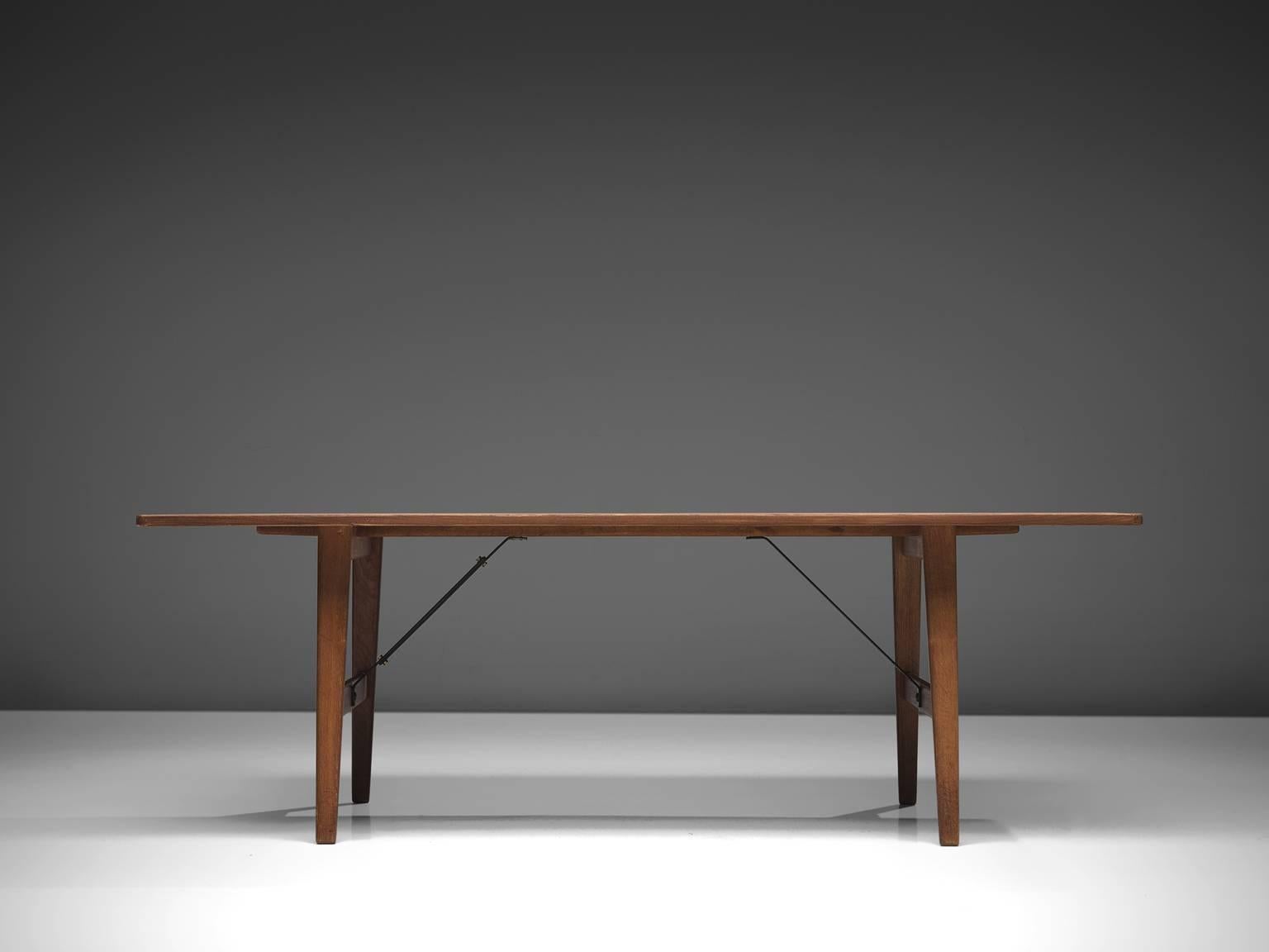 Scandinavian Modern Børge Mogensen for Frederica Stolefabrik Teak and Oak Hunting Table