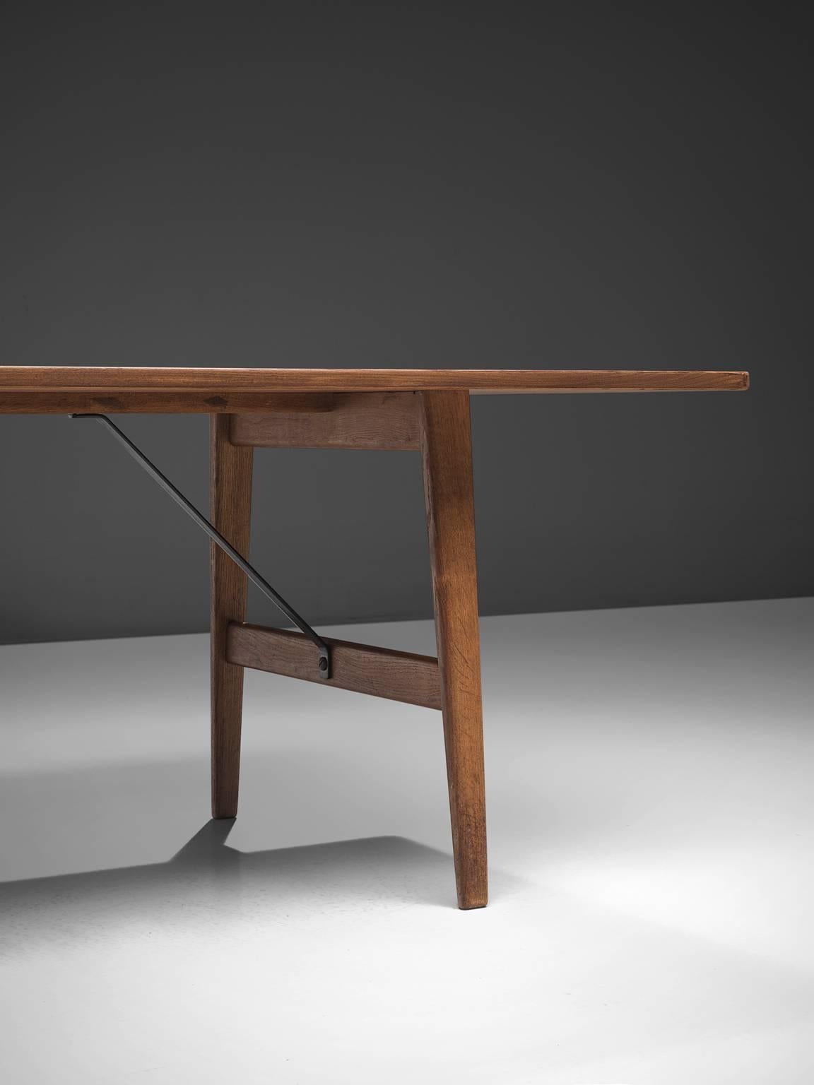 Danish Børge Mogensen for Frederica Stolefabrik Teak and Oak Hunting Table