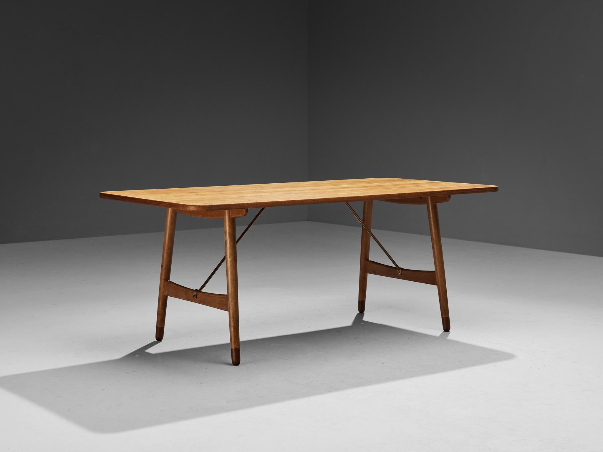 Danish Børge Mogensen for Frederica Stolefabrik Teak and Oak Hunting Table For Sale