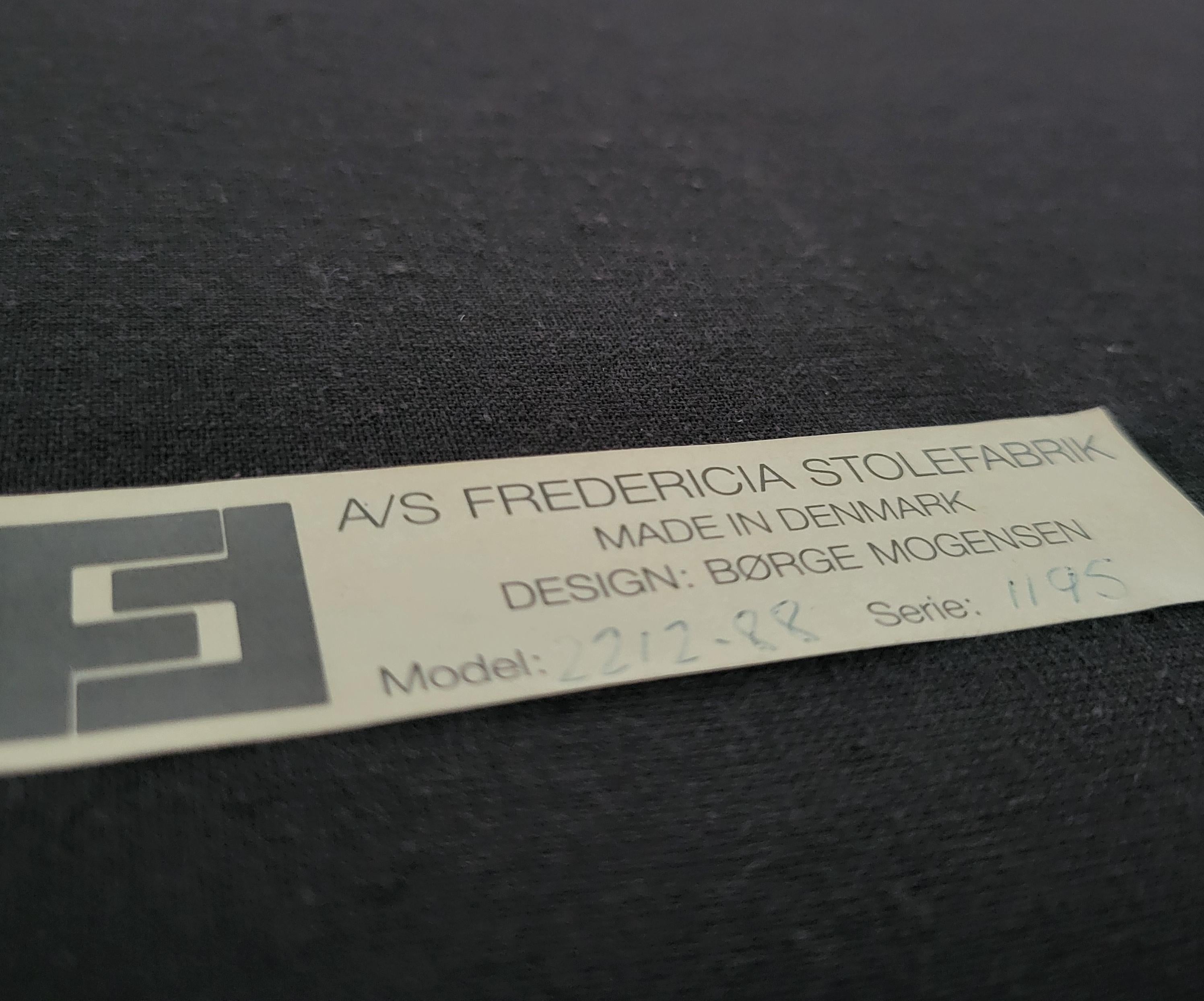 Børge Mogensen for Fredericia 2er Sofa Mod. 2212 Denmark For Sale 1