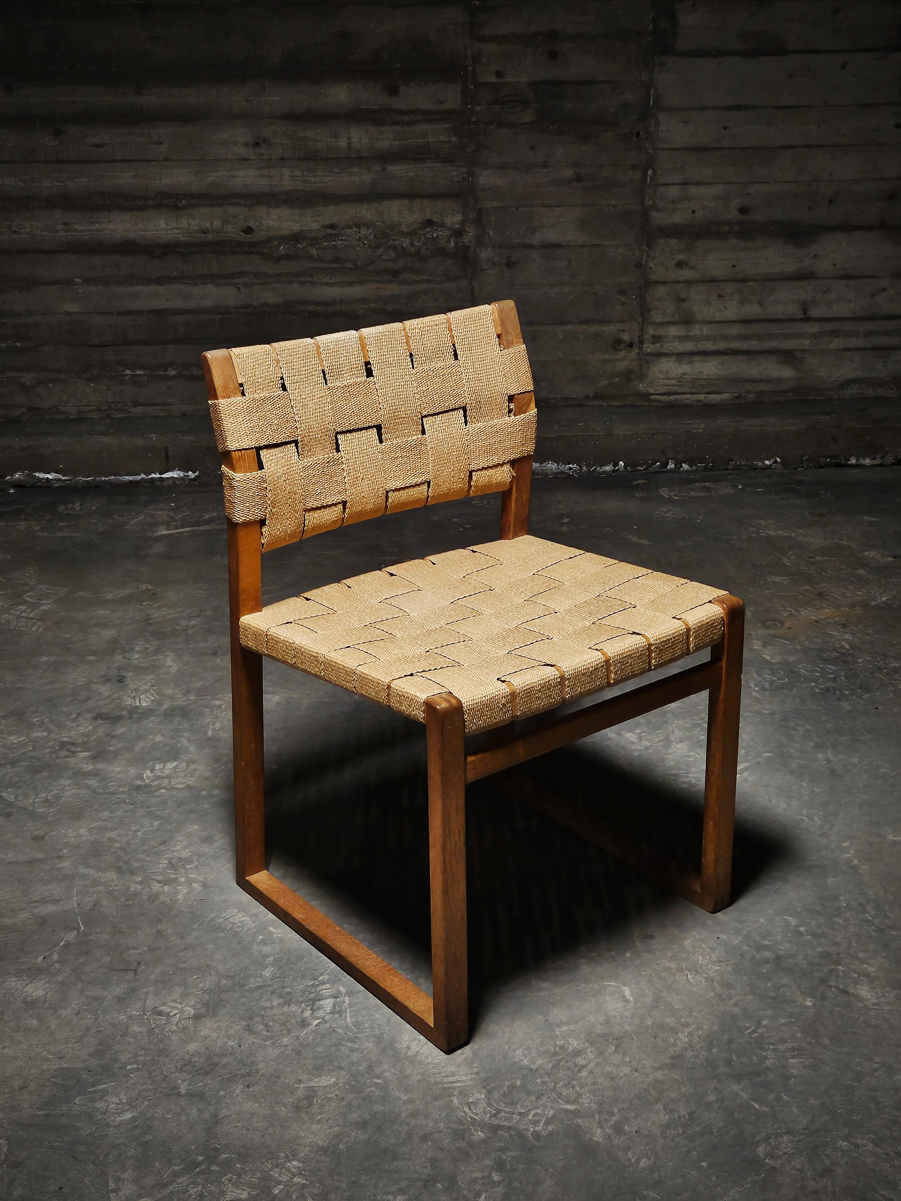 Danish Børge Mogensen for Fredericia Dining Chairs ‘BM 61’, Denmark, 1950s For Sale