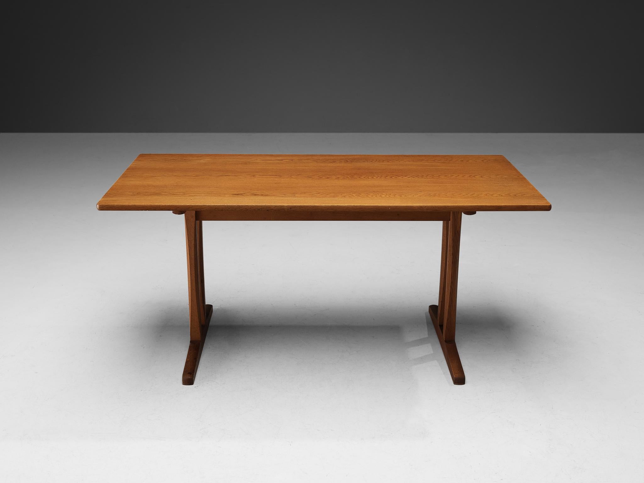 Børge Mogensen for Fredericia Dining Table in Solid Oak In Good Condition In Waalwijk, NL