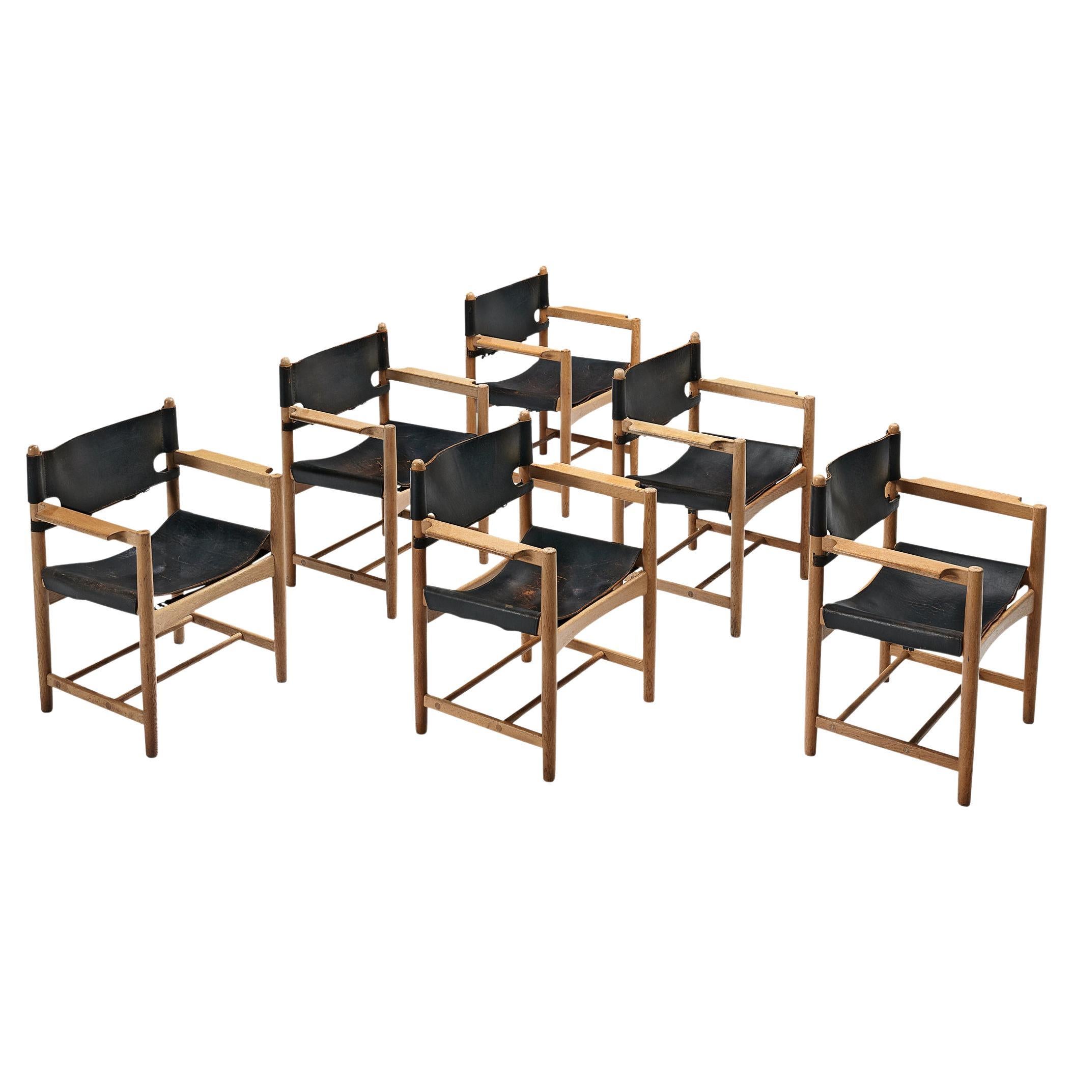 Børge Mogensen for Fredericia Stolefabrik Set of 'Spanish' Dining Chairs in Oak 