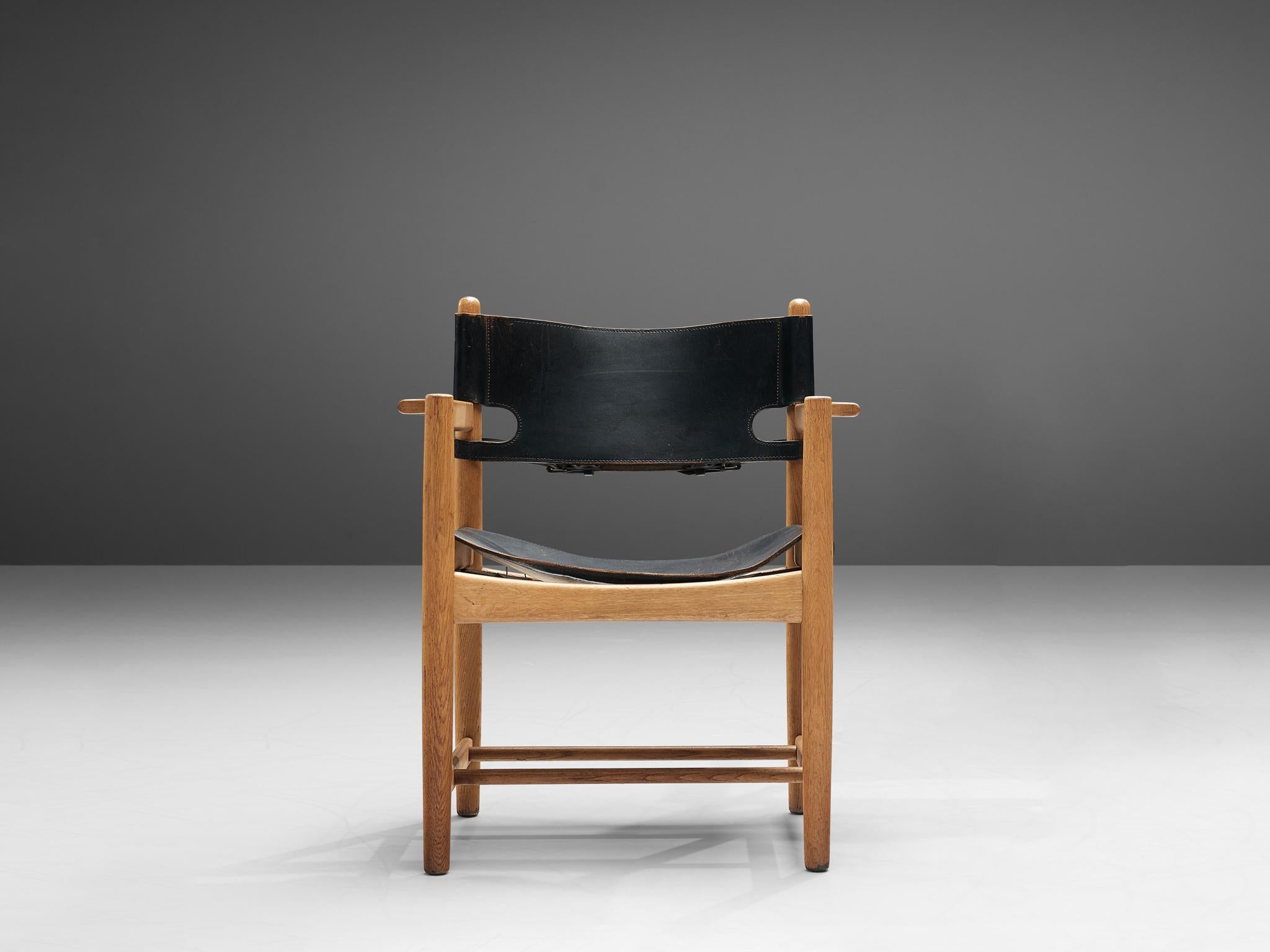 Mid-Century Modern Børge Mogensen for Fredericia Stolefabrik 'Spanish' Dining Chair in Oak
