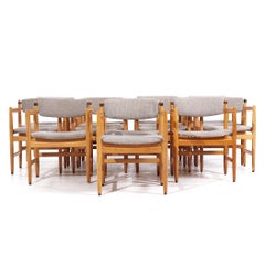 Børge Mogensen for Karl Andersson & Söner MCM Danish Oak Dining Chairs - Set 16