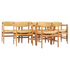 Børge Mogensen for Karl Andersson & Söner MCM Danish Oak Dining Chairs - Set 8