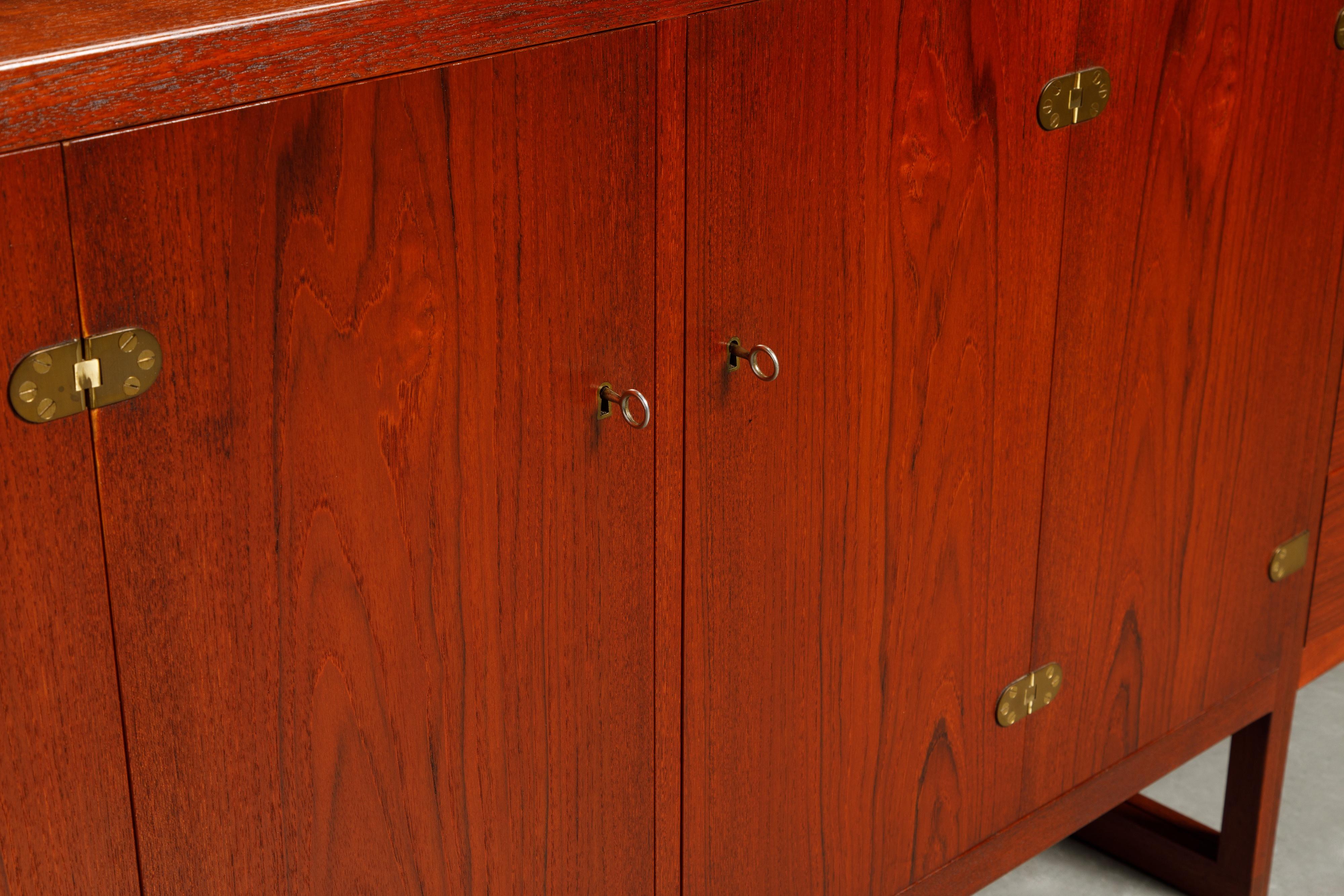 Børge Mogensen for P. Lauritsen & Son Sideboard Cabinets, 1950s Denmark, Signed For Sale 9