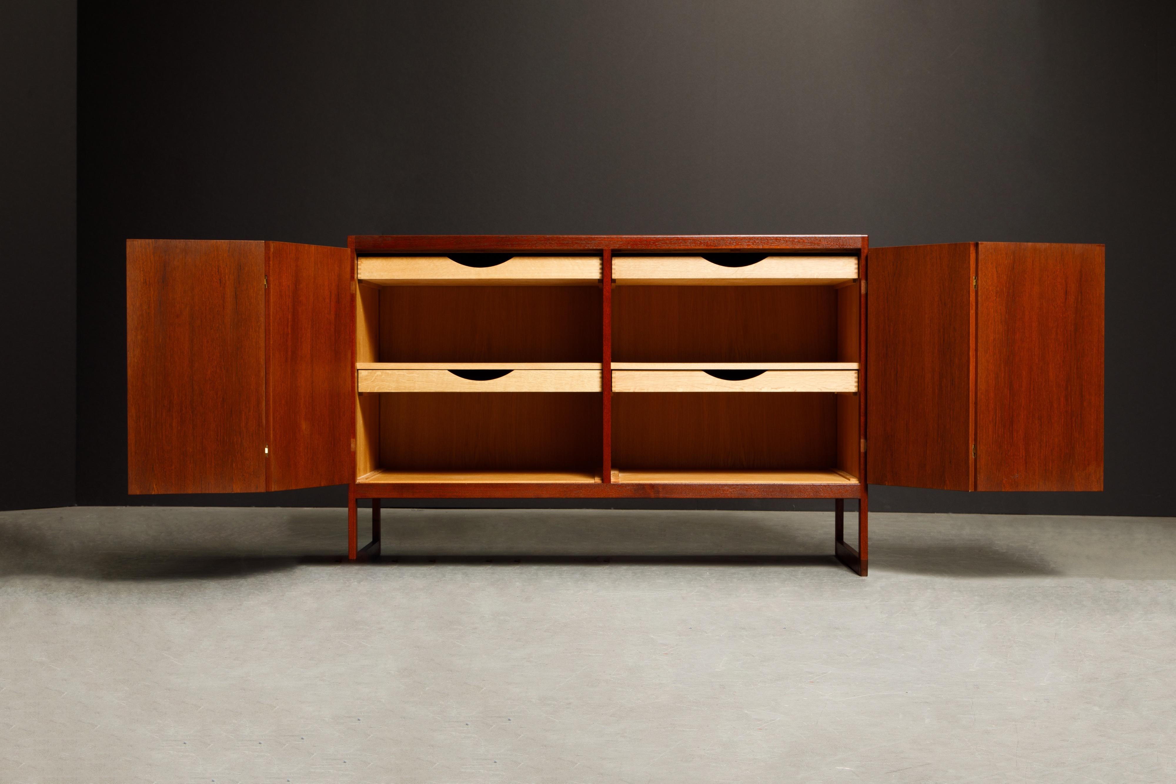Børge Mogensen for P. Lauritsen & Son Sideboard Cabinets, 1950s Denmark, Signed For Sale 11