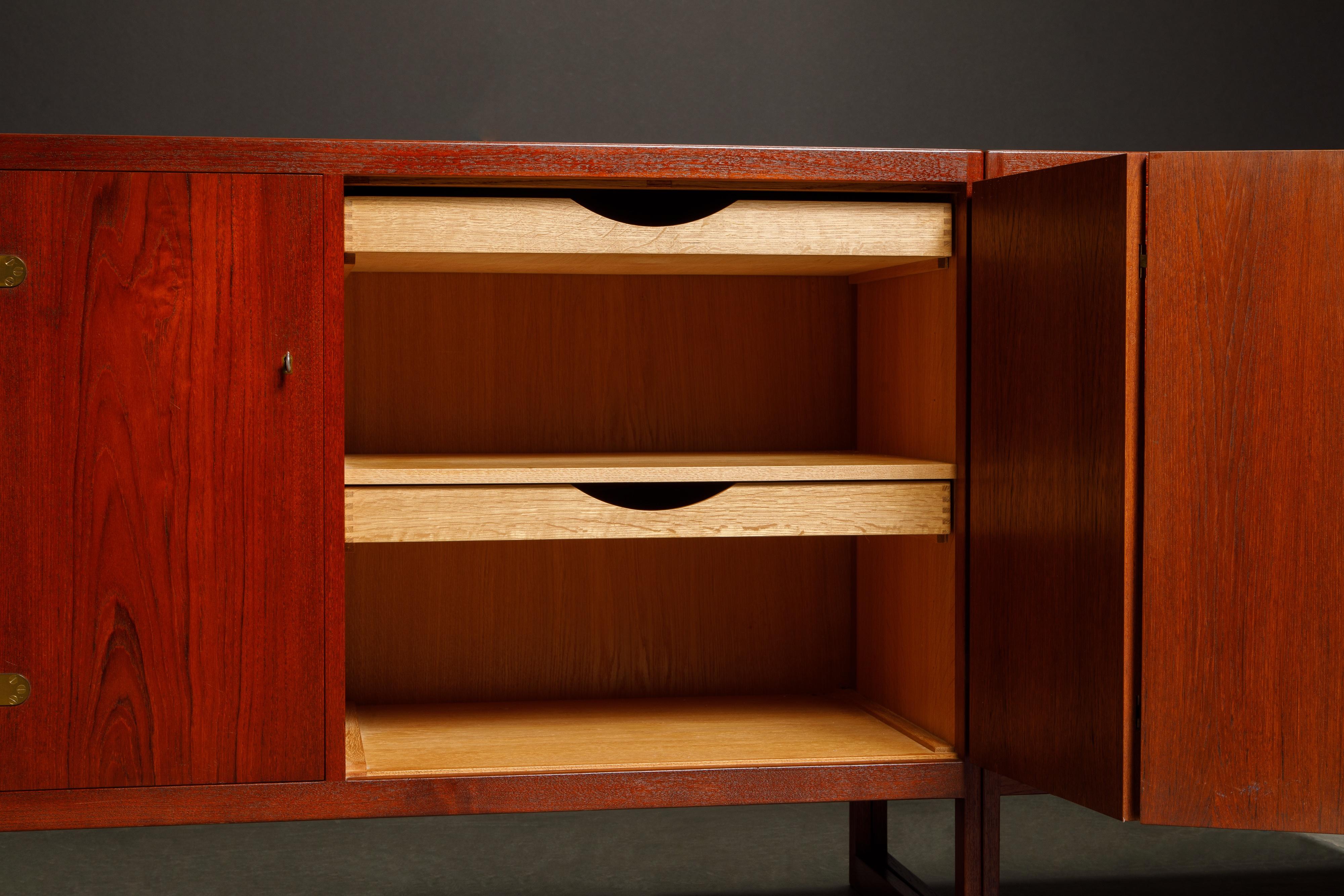 Danish Børge Mogensen for P. Lauritsen & Son Sideboard Cabinets, 1950s Denmark, Signed For Sale