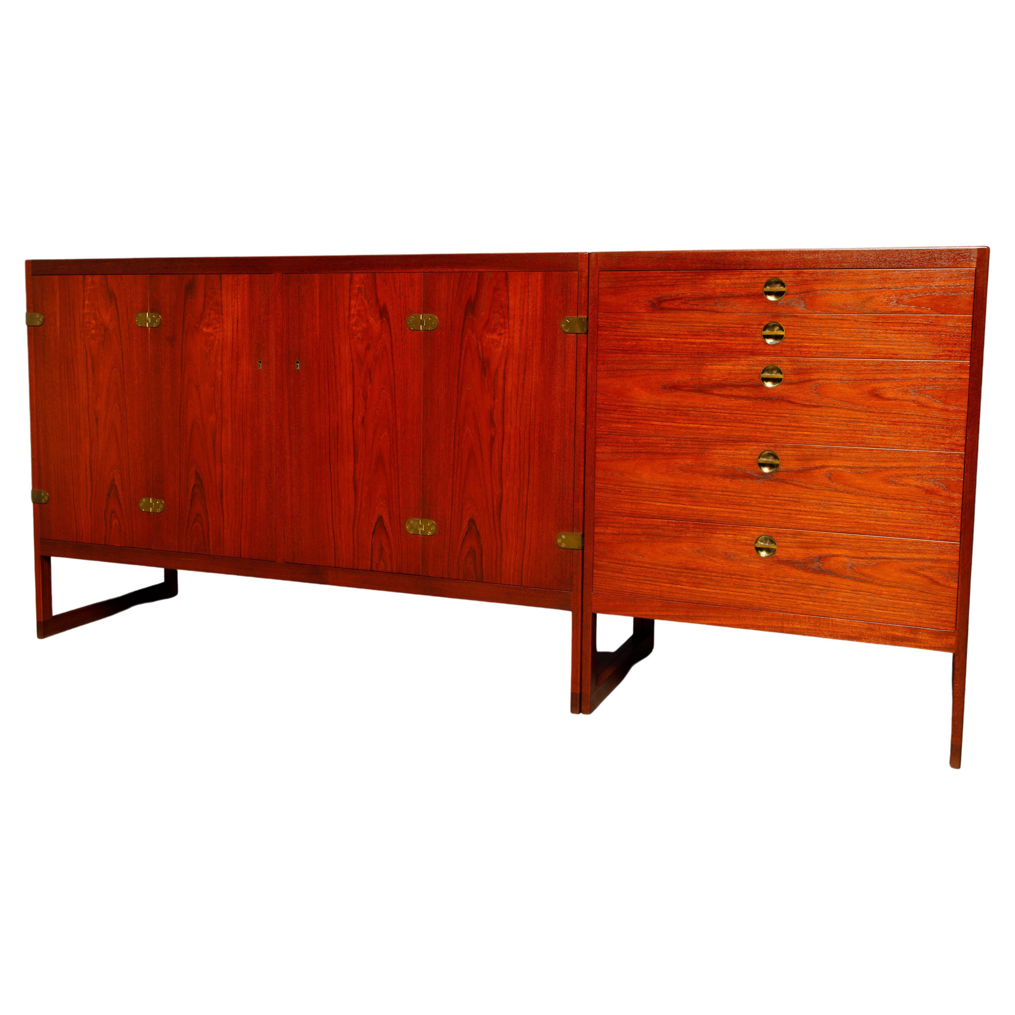 Børge Mogensen for P. Lauritsen & Son Sideboard Cabinets, 1950s Denmark, Signed