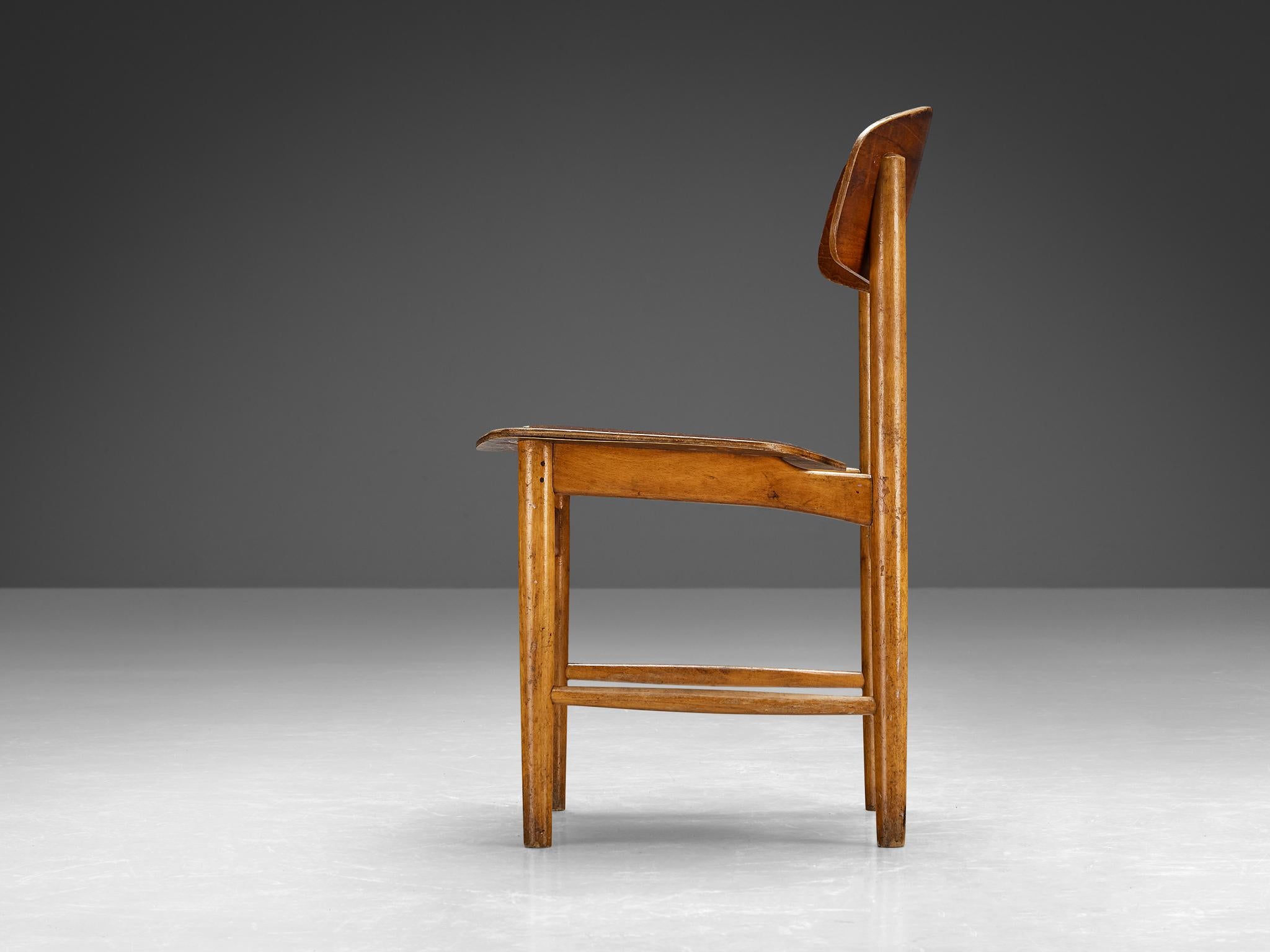 Danish Børge Mogensen for Søborg Dining Chair in Teak  For Sale