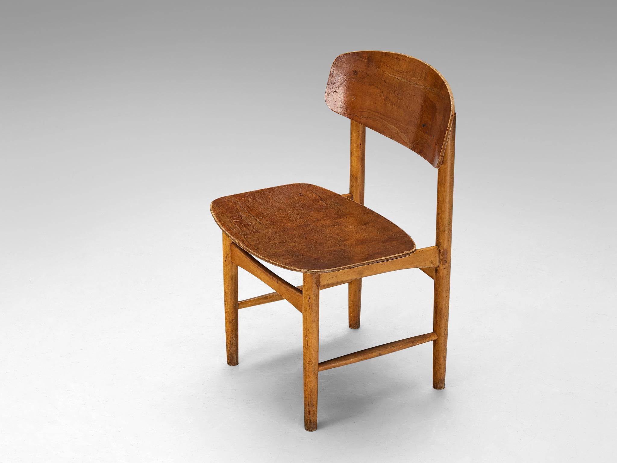 Børge Mogensen for Søborg Dining Chair in Teak  In Good Condition For Sale In Waalwijk, NL