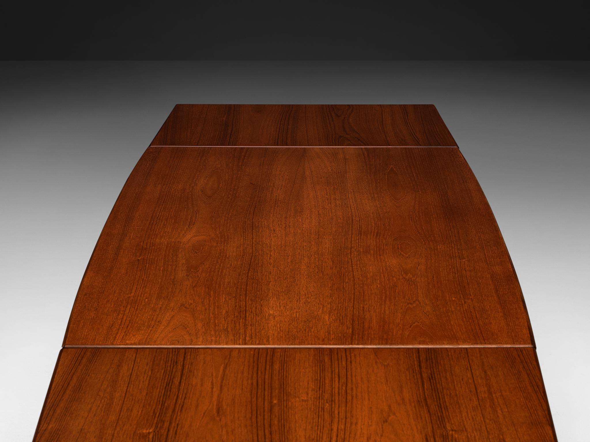 Børge Mogensen pour Søborg Møbelfabrik Table à manger extensible en teck Bon état - En vente à Waalwijk, NL