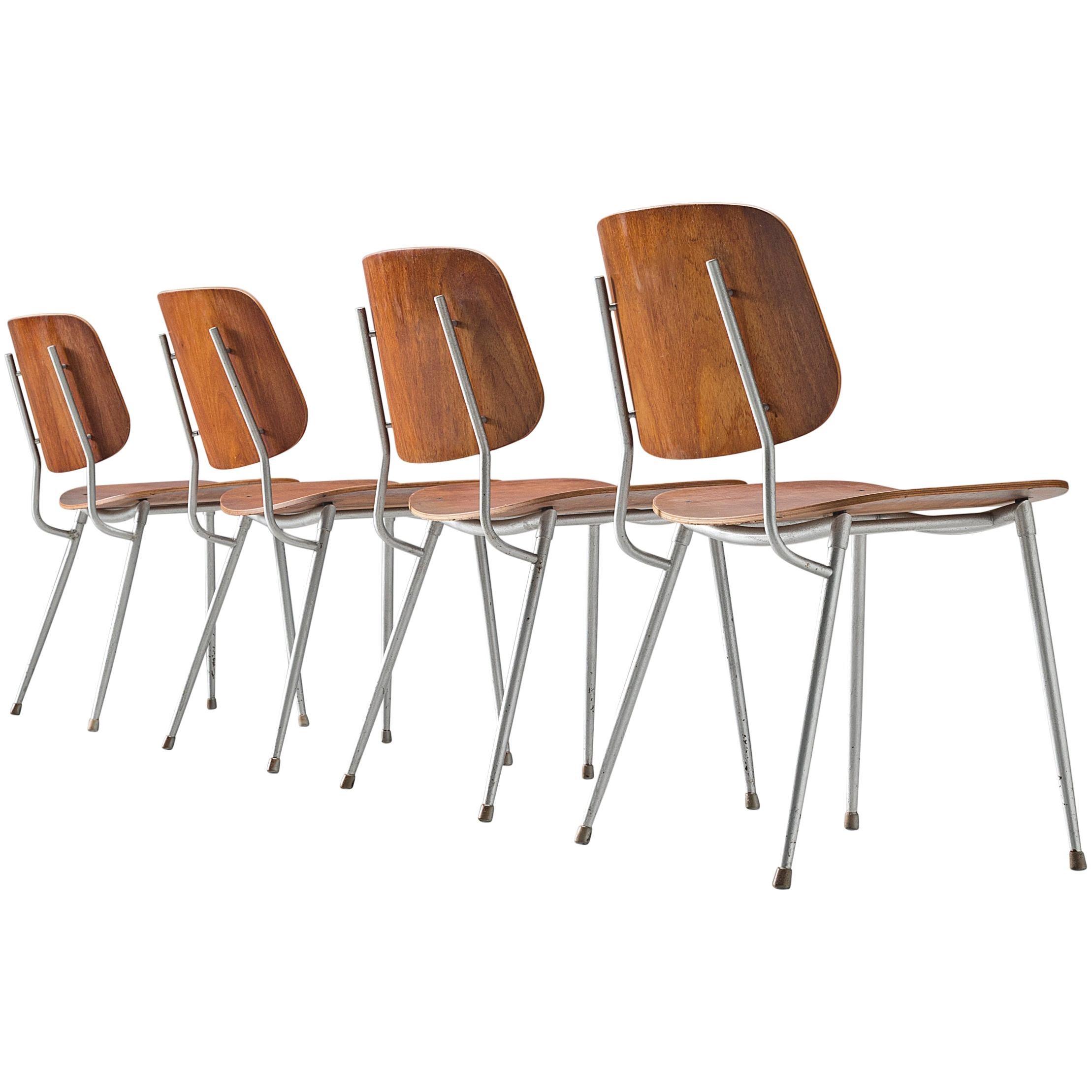 Børge Mogensen for Søborg Møbelfabrik Set of 4 Dining Chairs 201 in Teak