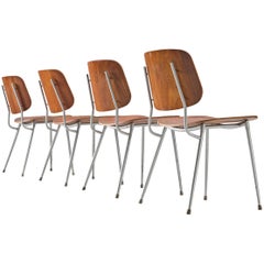 Børge Mogensen for Søborg Møbelfabrik Set of 4 Dining Chairs 201 in Teak