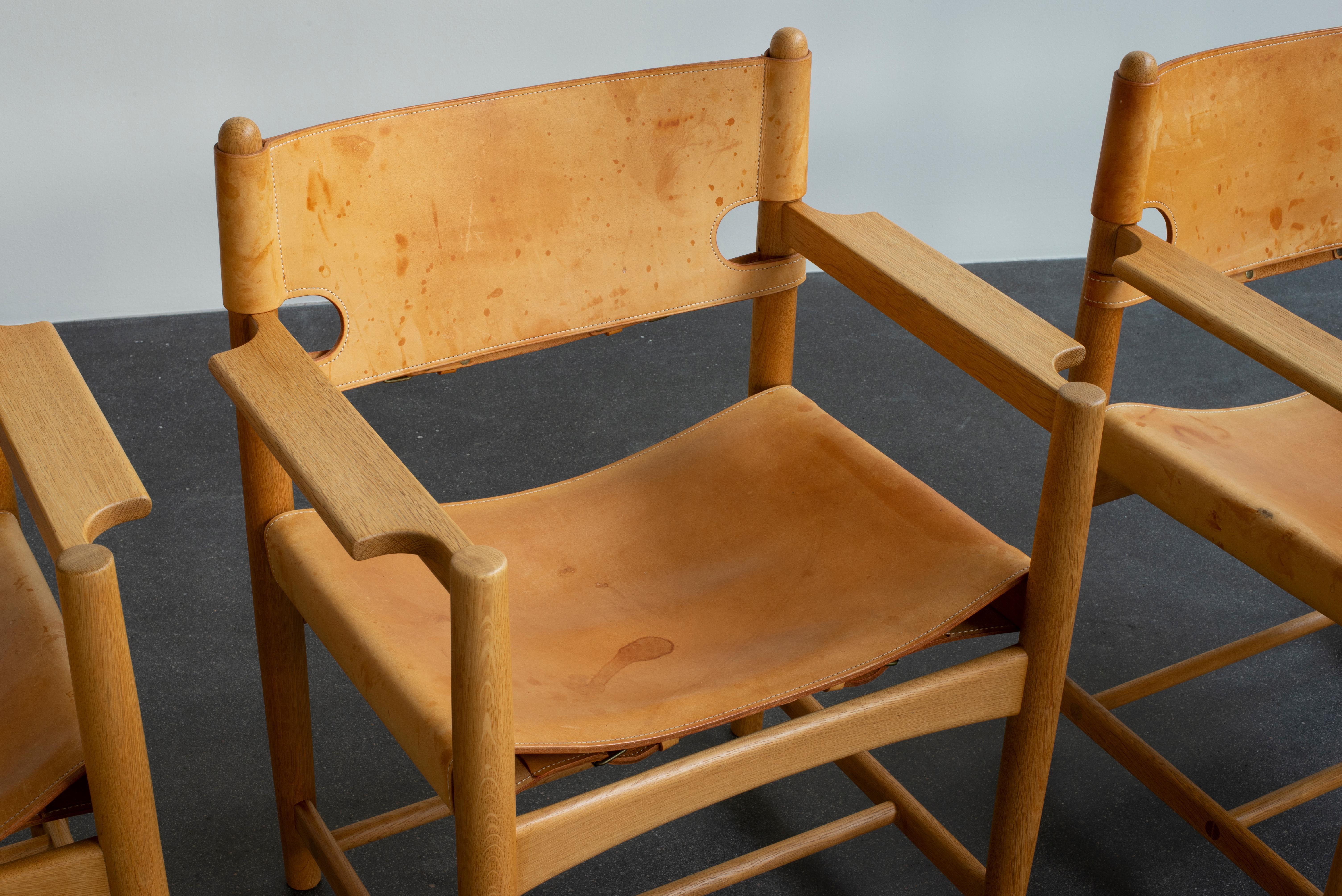 Vier Sessel von Børge Mogensen für Fredericia Furniture im Zustand „Gut“ im Angebot in Copenhagen, DK