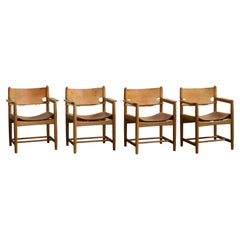 Retro Børge Mogensen Four Armchairs for Fredericia Furniture