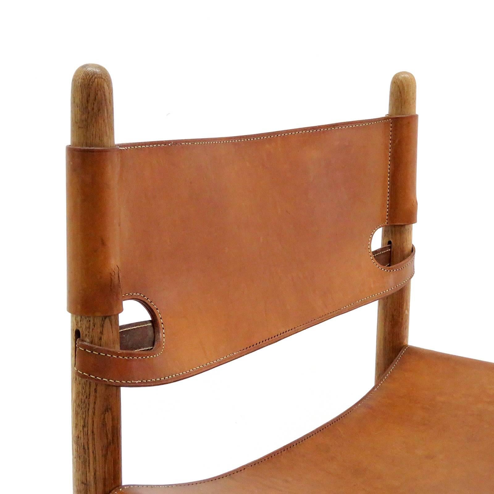Leather Børge Mogensen 'Hunting' Chairs, Model 3251