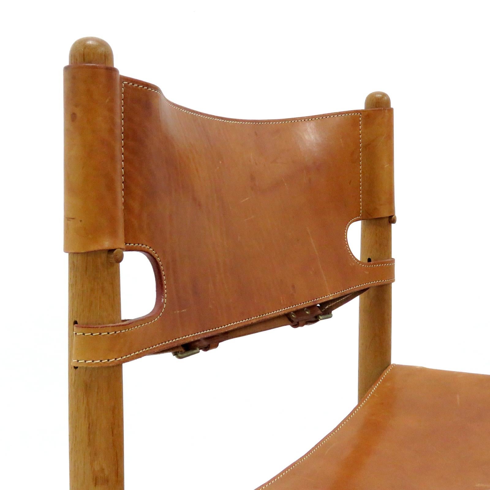 Leather Børge Mogensen 'Hunting' Chairs, Model 3237