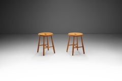 Børge Mogensen "J27" Beech Stools for FDB Møbler, Denmark 1950s