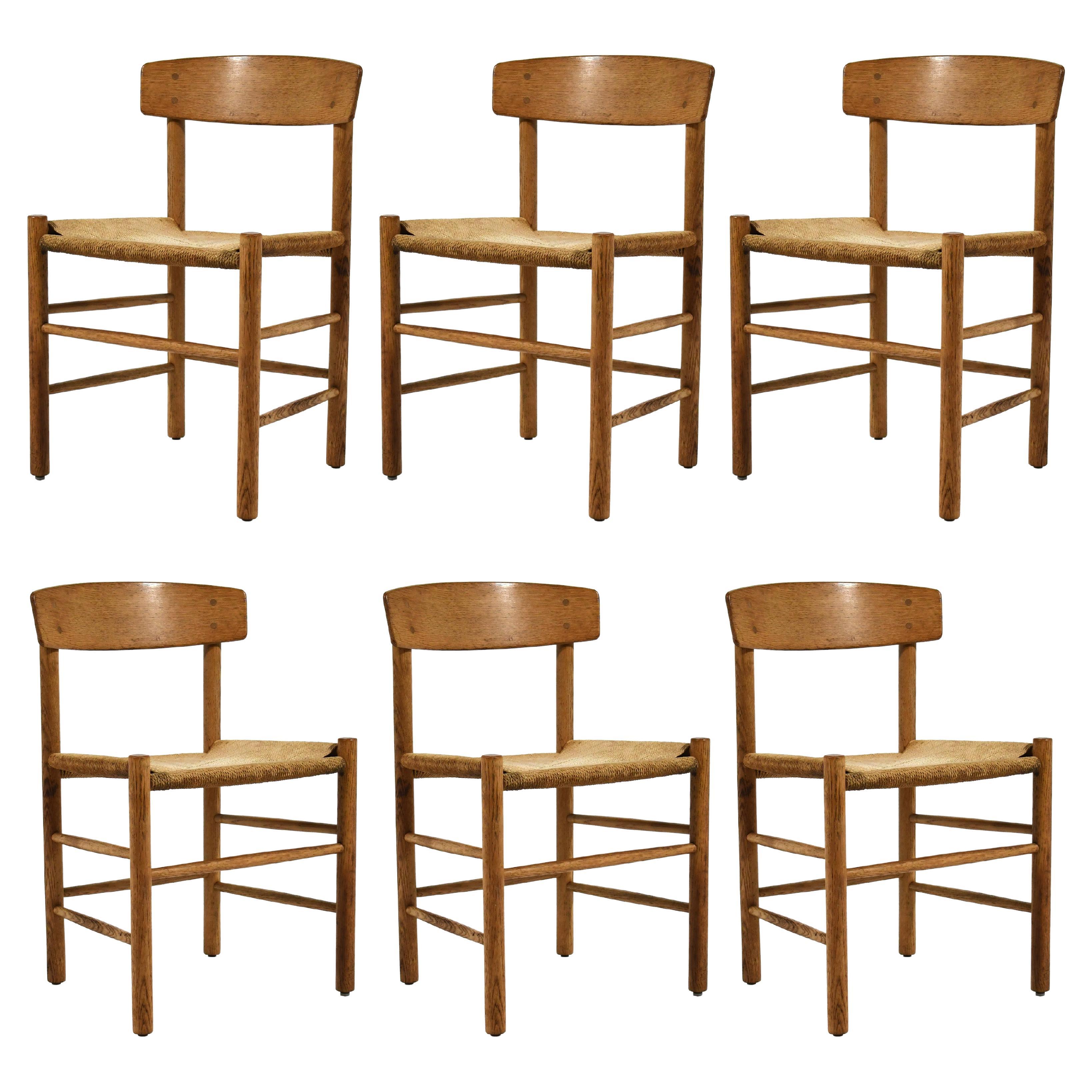Børge Mogensen J39 Chairs Set of Six