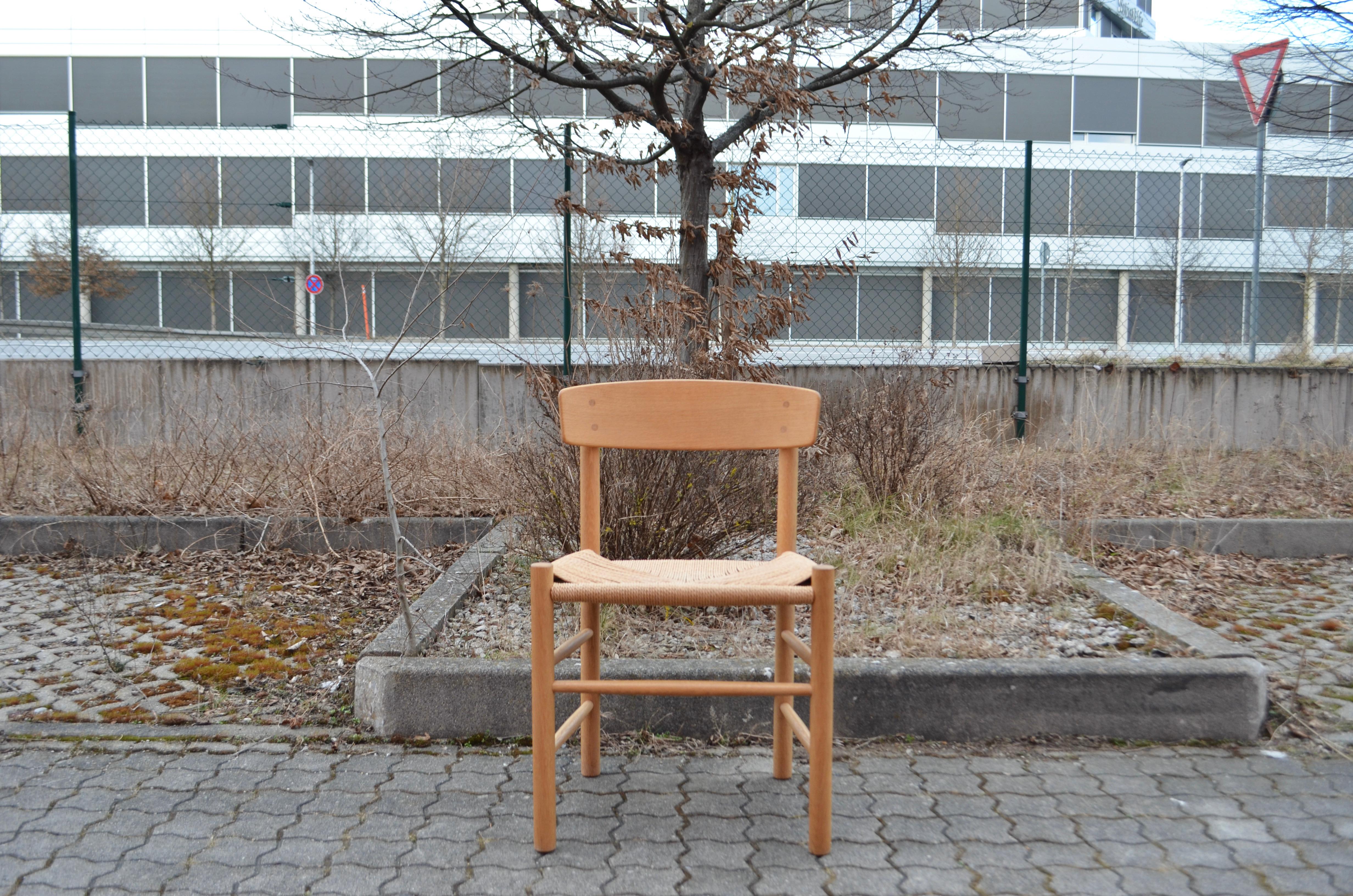 Scandinavian Modern Børge Mogensen J39 Vintage Dining Oak Chair for Fdb Mobler Set of 2