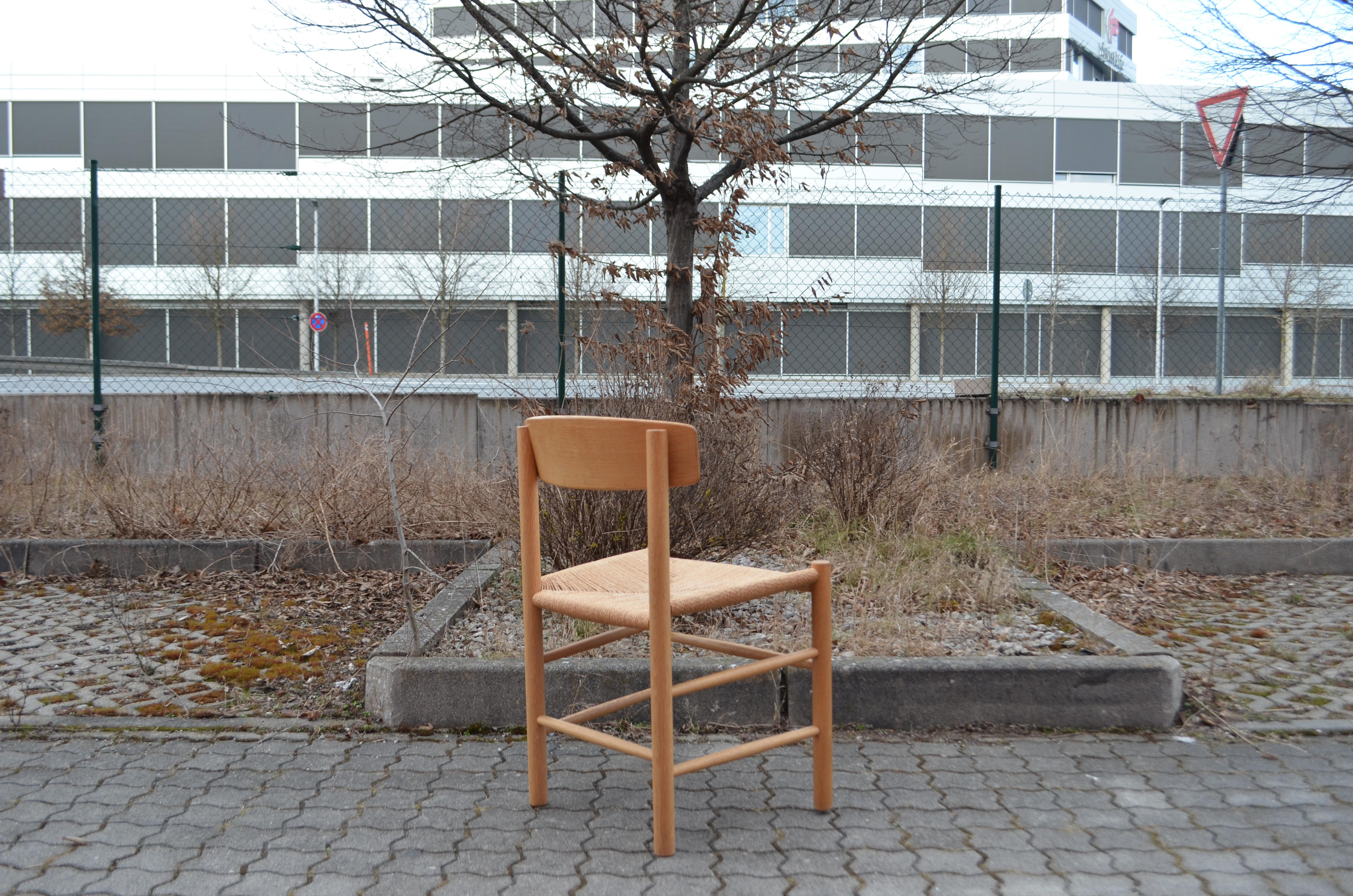 Børge Mogensen J39 Vintage Dining Oak Chair for Fdb Mobler Set of 2 In Good Condition In Munich, Bavaria