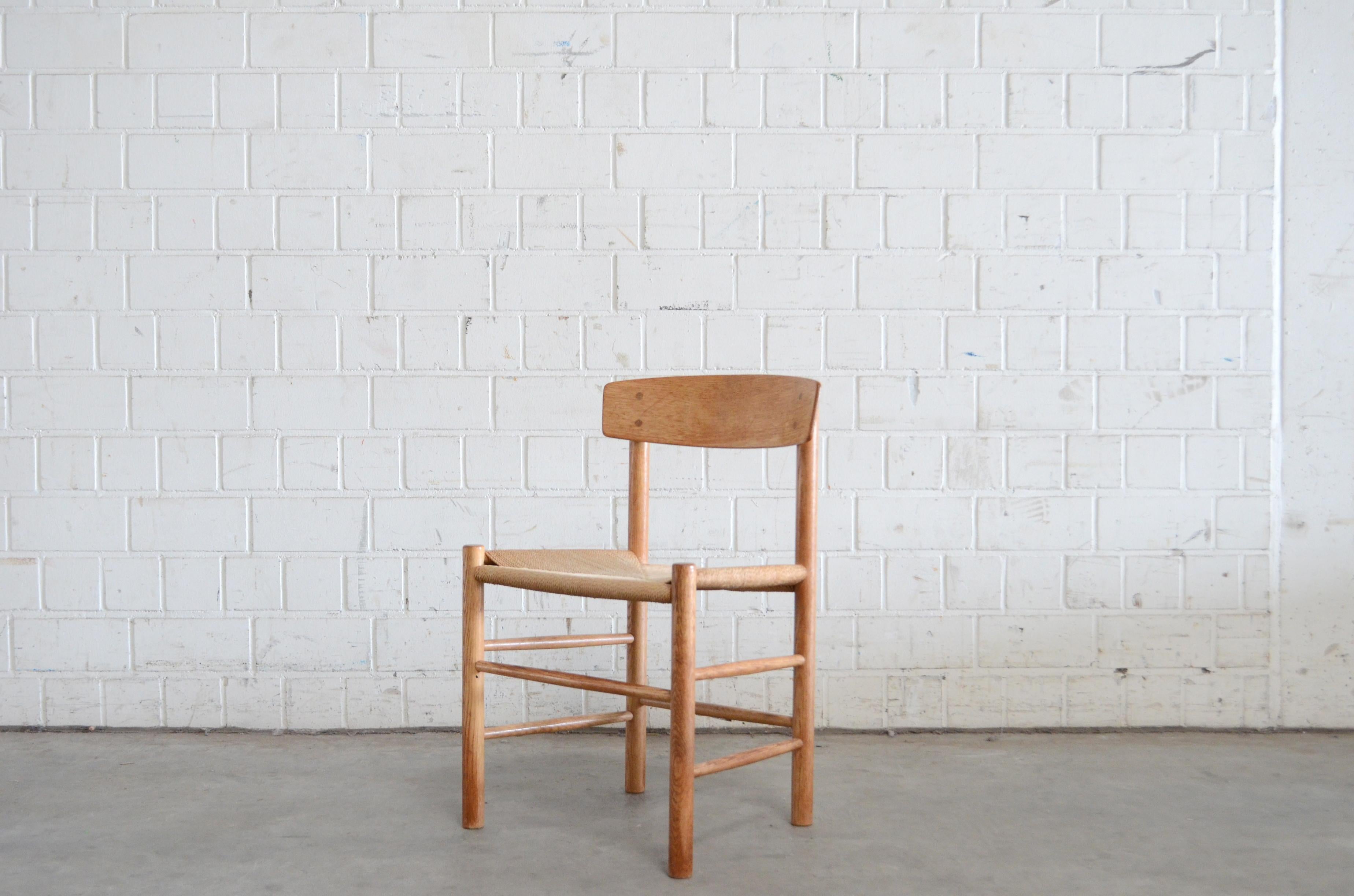 Børge Mogensen J39 Vintage Dining Oak Chair for FDB Mobler Set of 4 In Good Condition In Munich, Bavaria