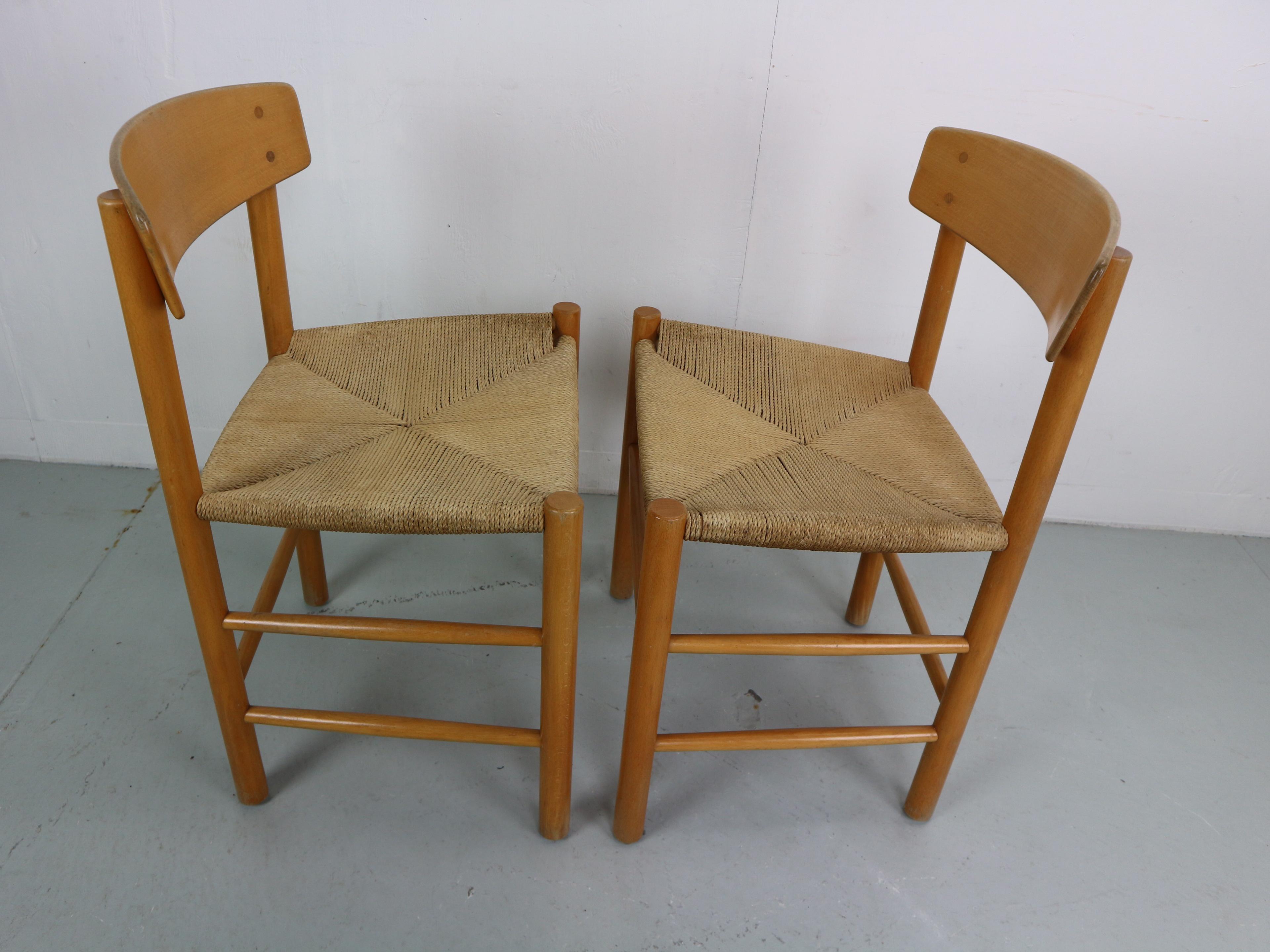 Børge Mogensen J39 Vintage Dining Chair OAK Set of 2 5