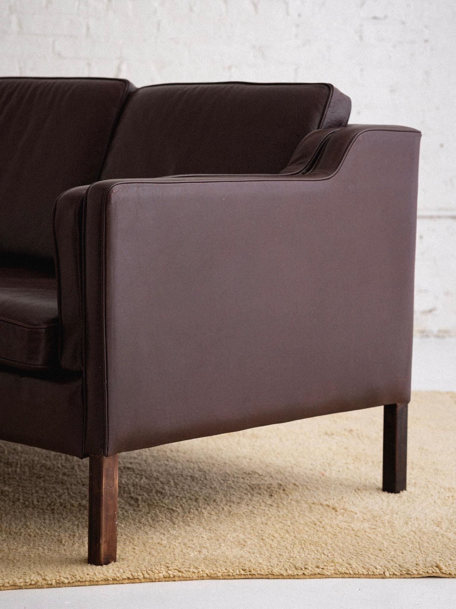 Børge Mogensen Leather 2213 Sofa for Stouby 6