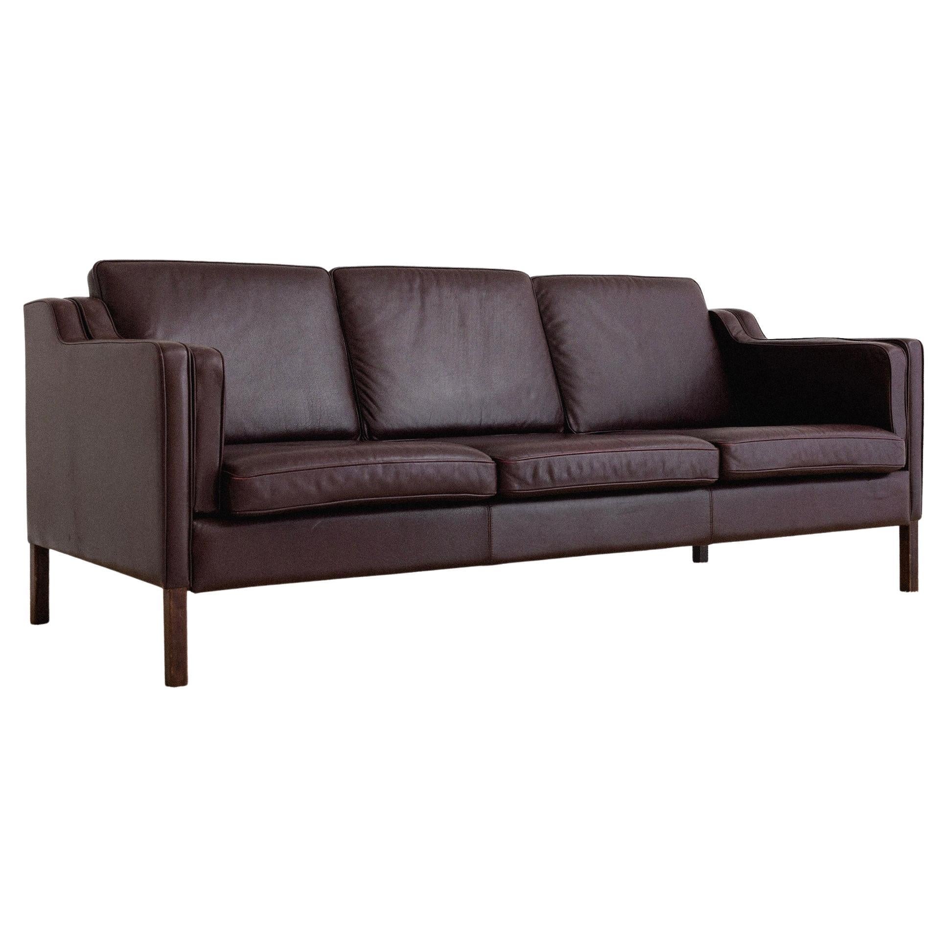 Børge Mogensen Leather 2213 Sofa for Stouby