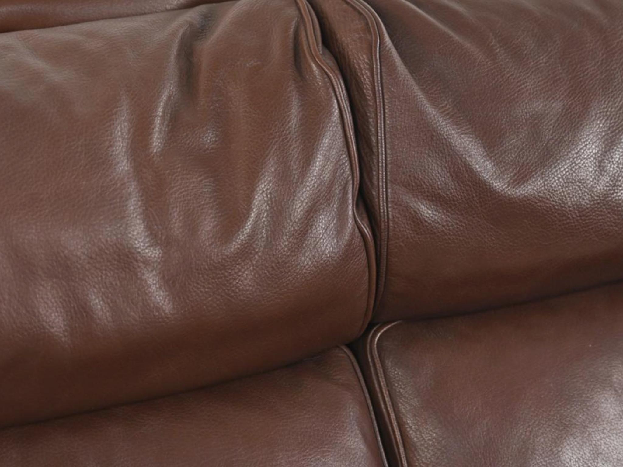 Mid-20th Century Børge Mogensen Leather Coupé Sofa Model 2192 For Sale