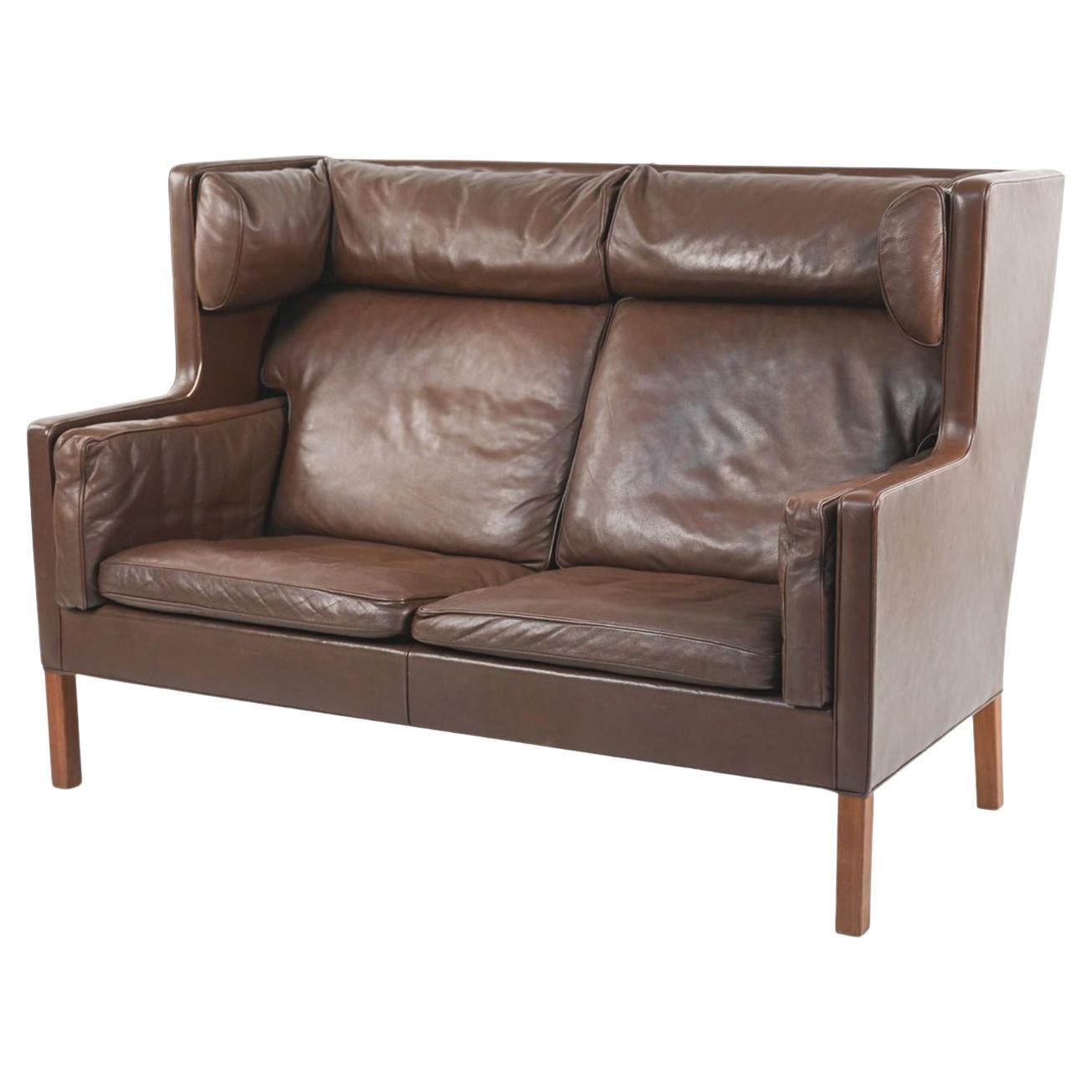 Børge Mogensen Leather Coupé Sofa Model 2192