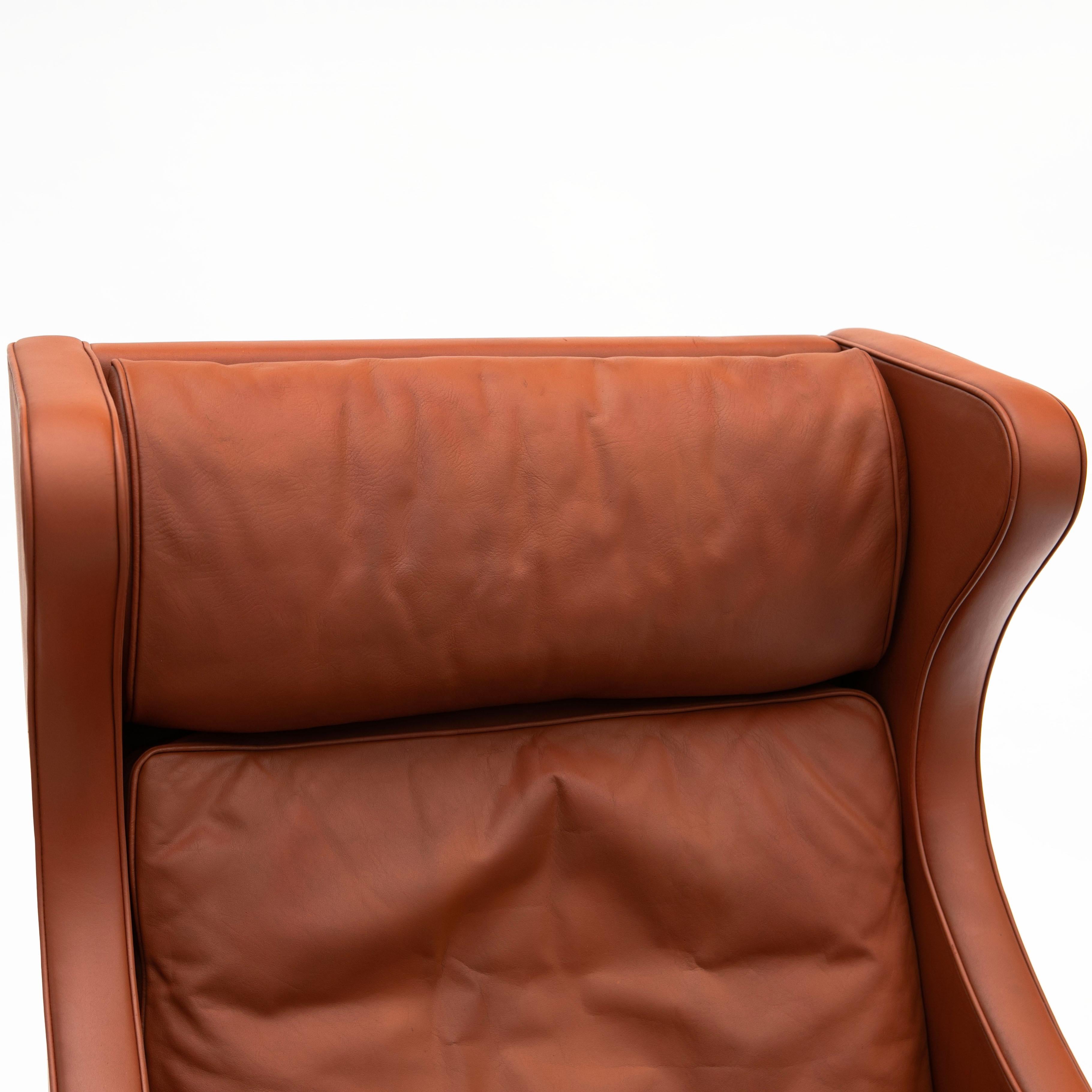 Børge Mogensen – Leather Wingback Chair for Fredericia For Sale 1