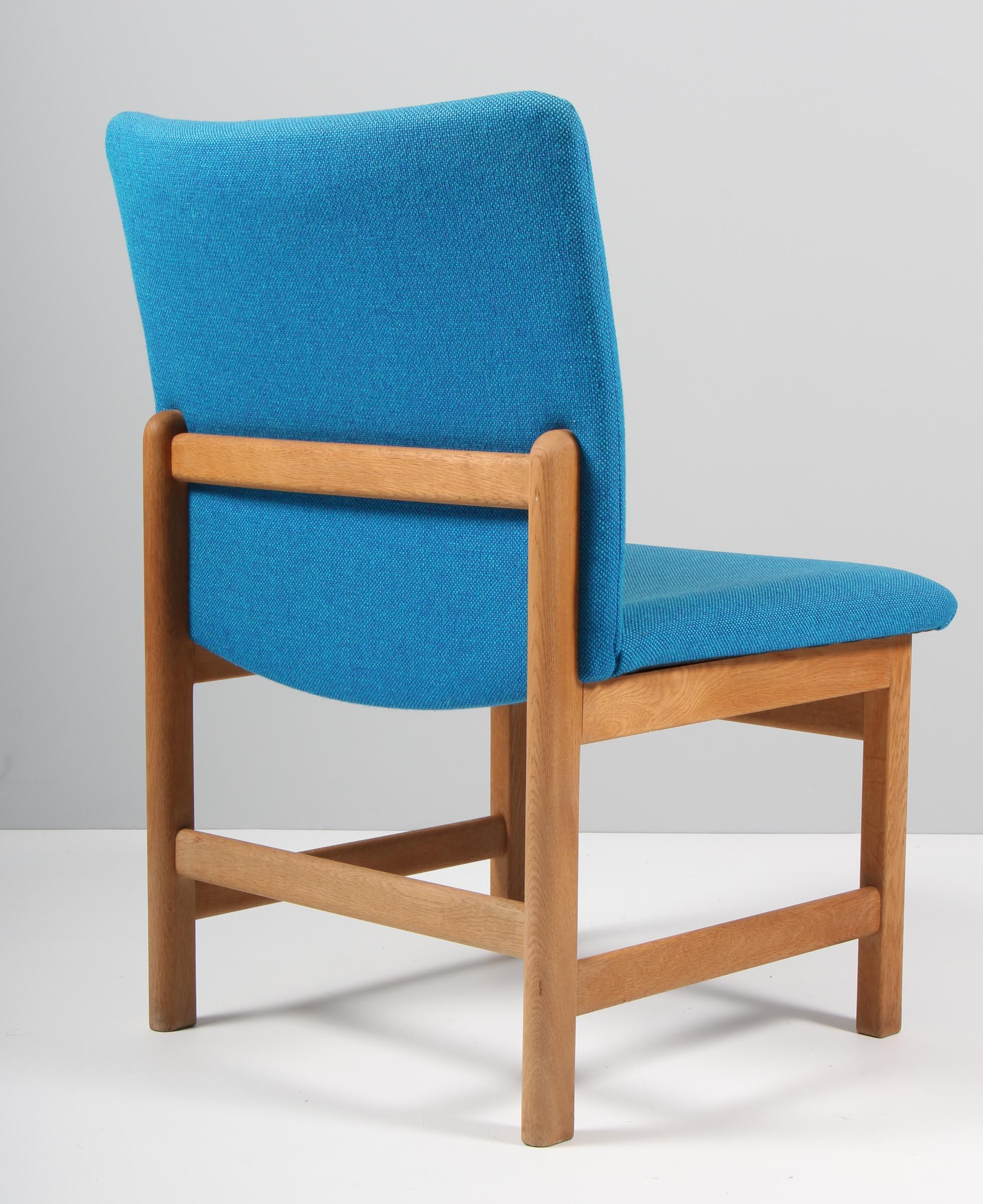 Mid-20th Century Børge Mogensen Lounge Chair, Kvadrat Hallingdal, Oak, 1960s