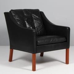 Børge Mogensen Lounge Chair, Modell 2207, Originalpolsterung