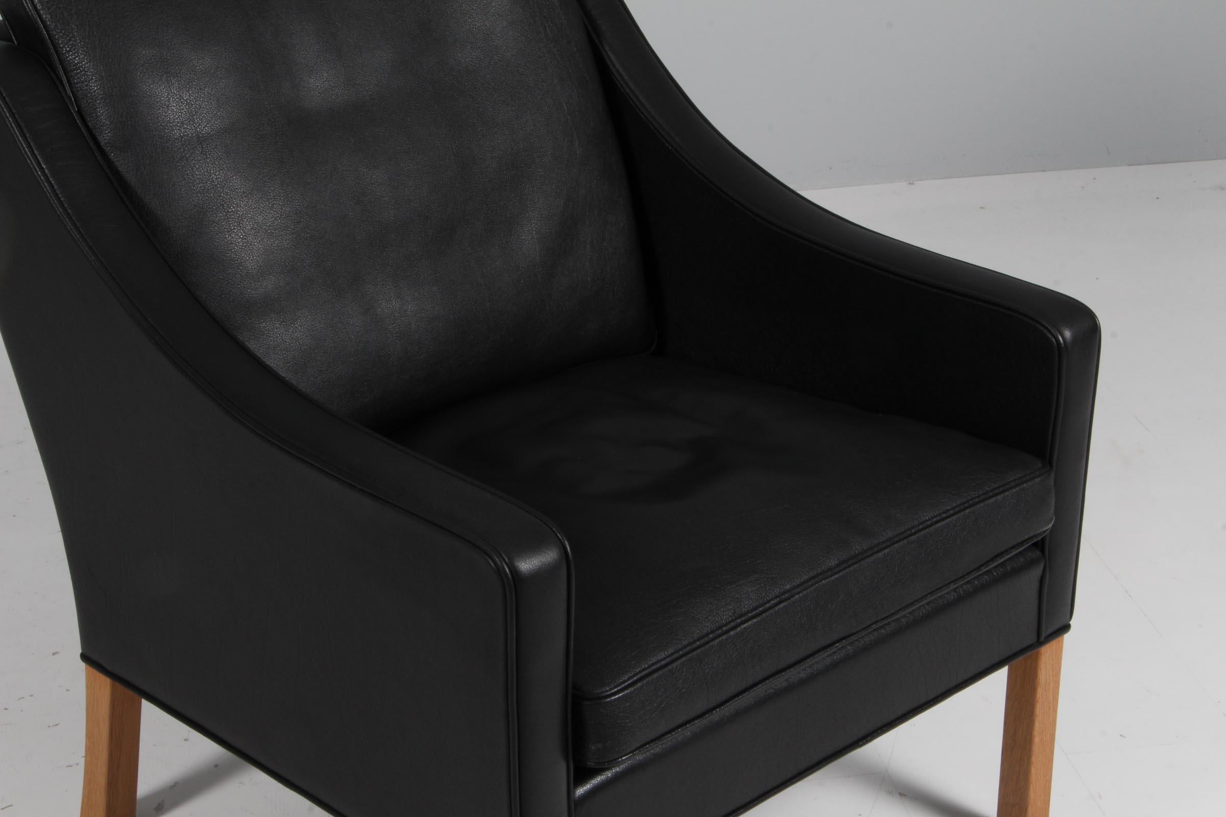 Børge Mogensen Lounge Chair, model 2207, original upholstery In Good Condition For Sale In Esbjerg, DK