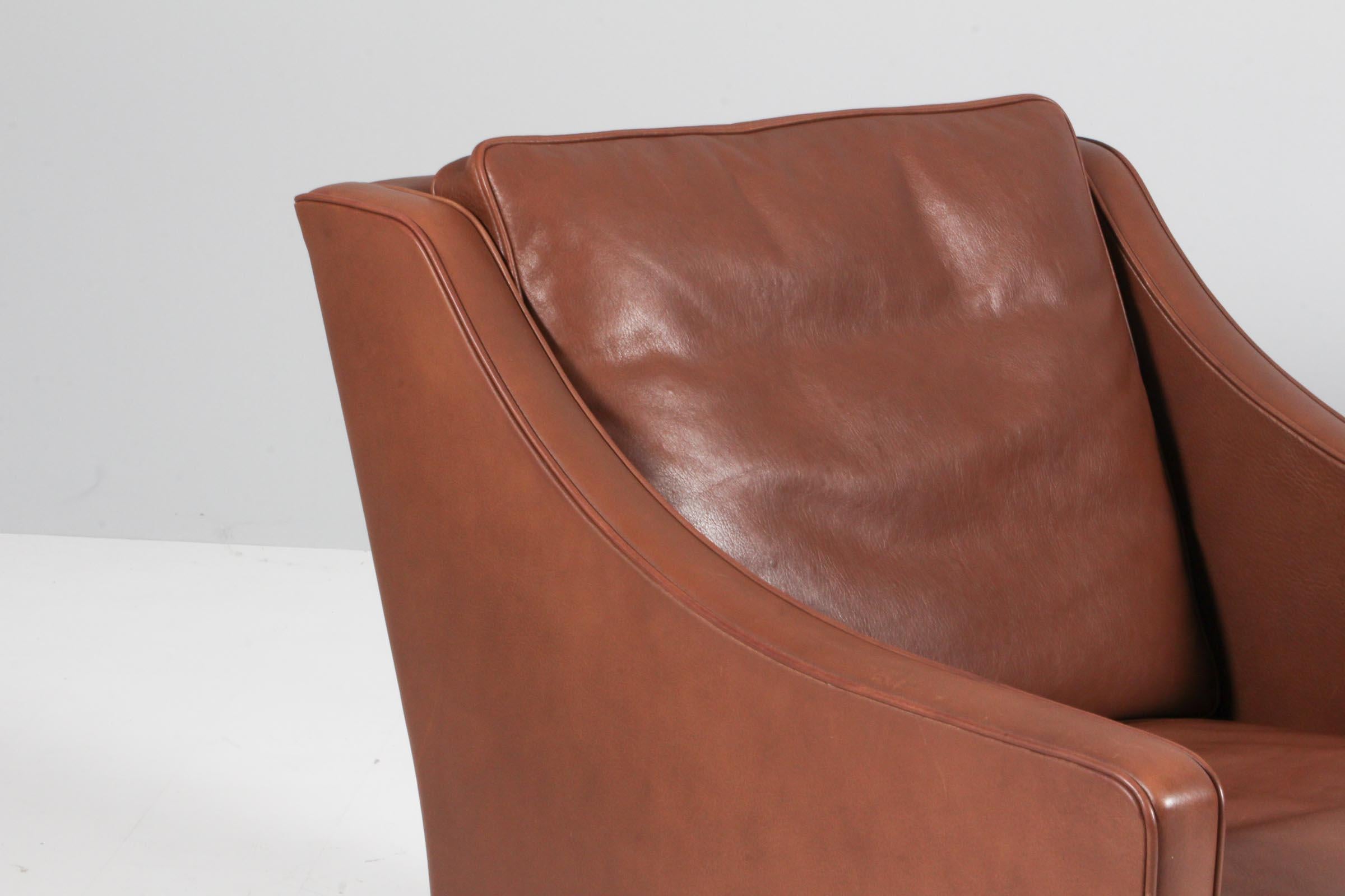 Børge Mogensen Lounge Chair, model 2207, original upholstery In Excellent Condition In Esbjerg, DK