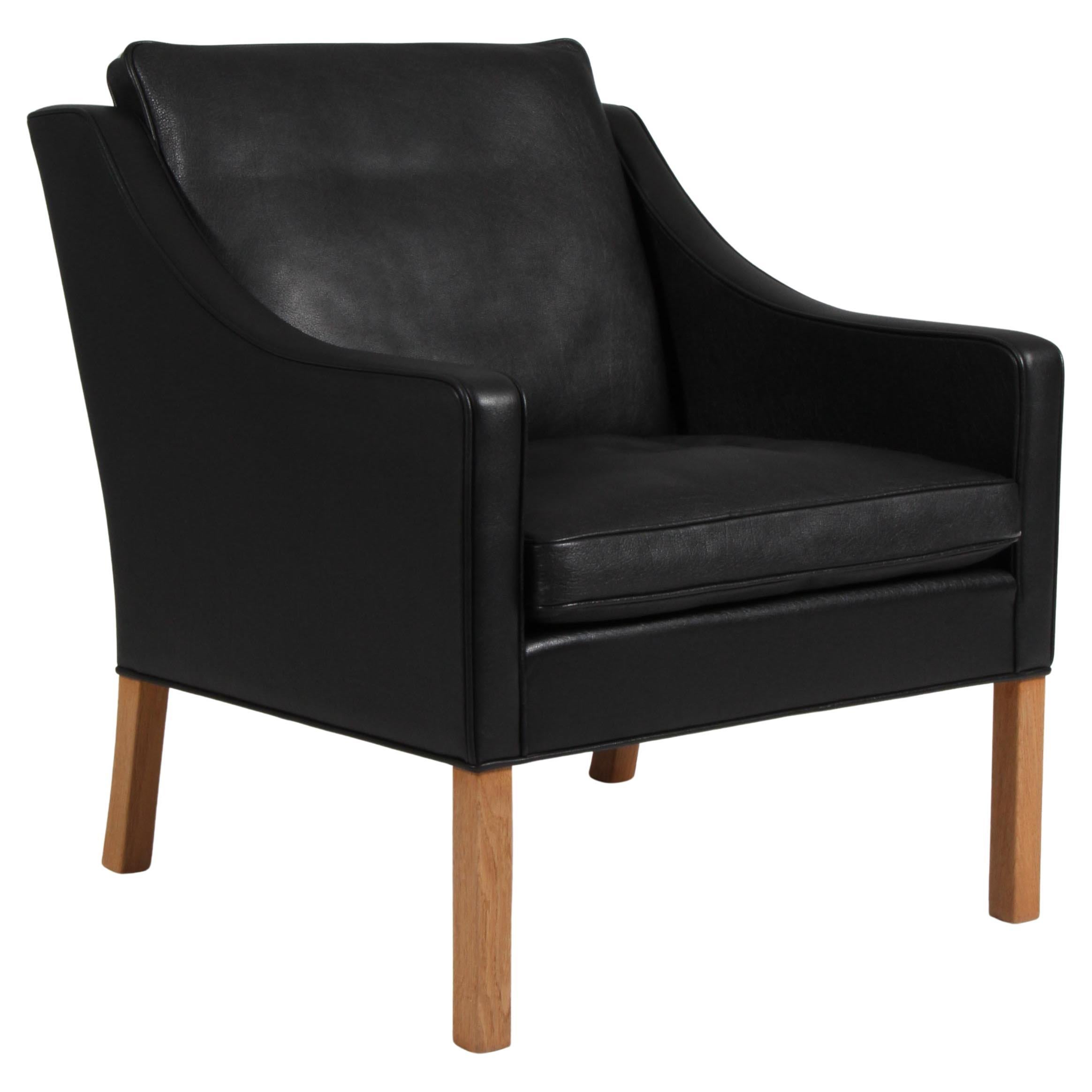 Børge Mogensen Lounge Chair, model 2207, original upholstery For Sale