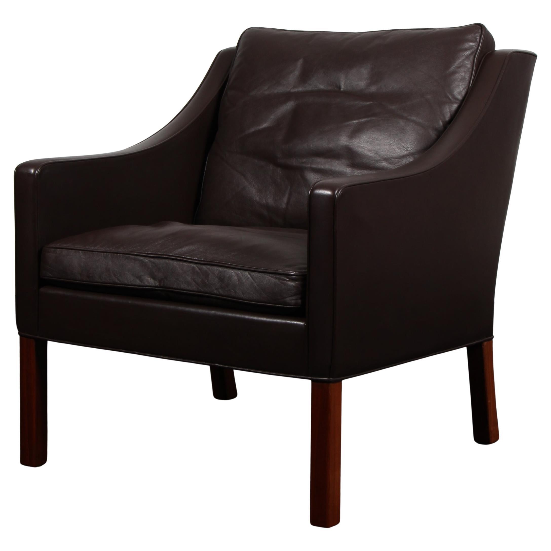 Børge Mogensen Lounge Chair, model 2207, original upholstery For Sale