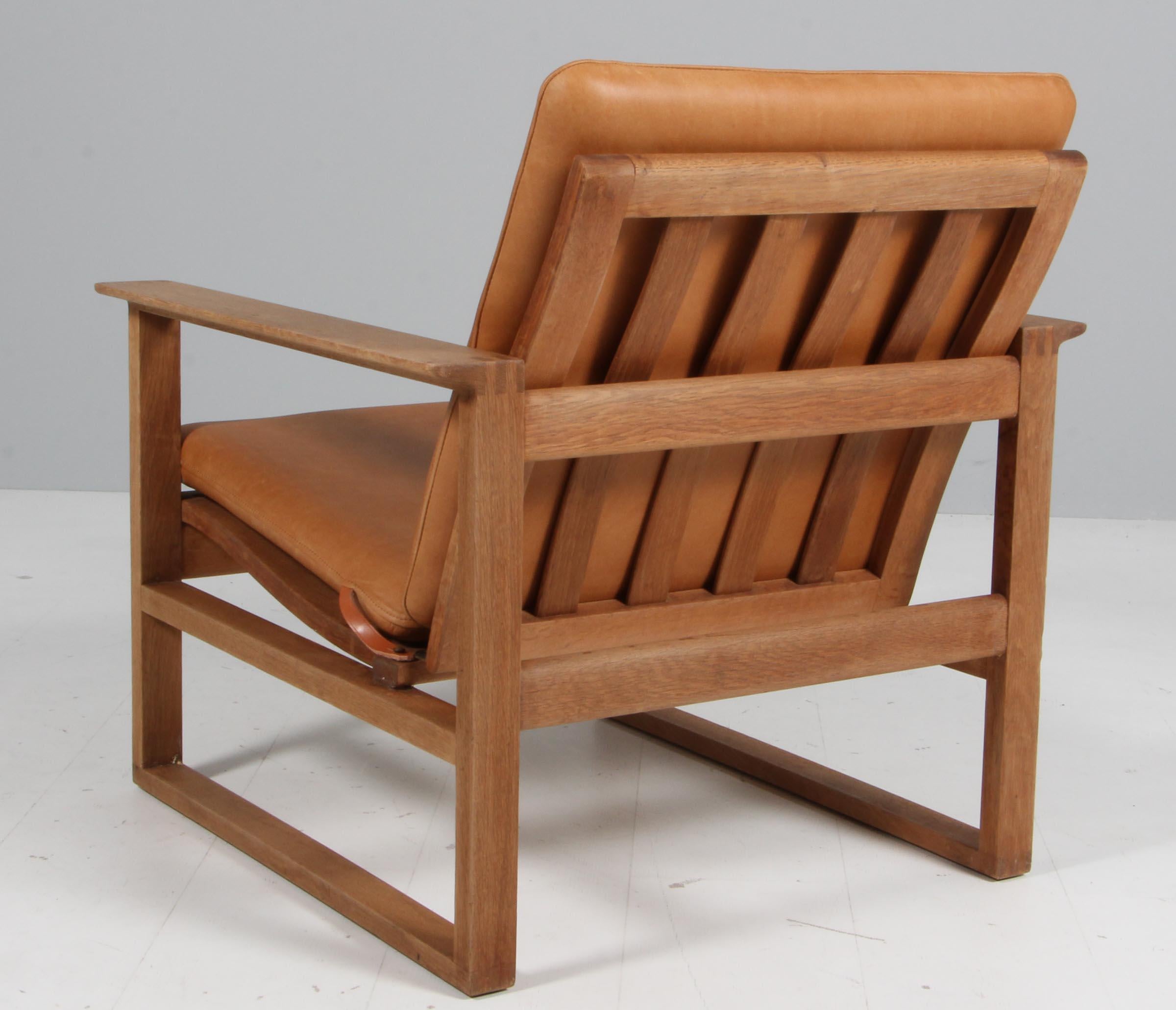 Leather Børge Mogensen Lounge Chair, model 2256 For Sale