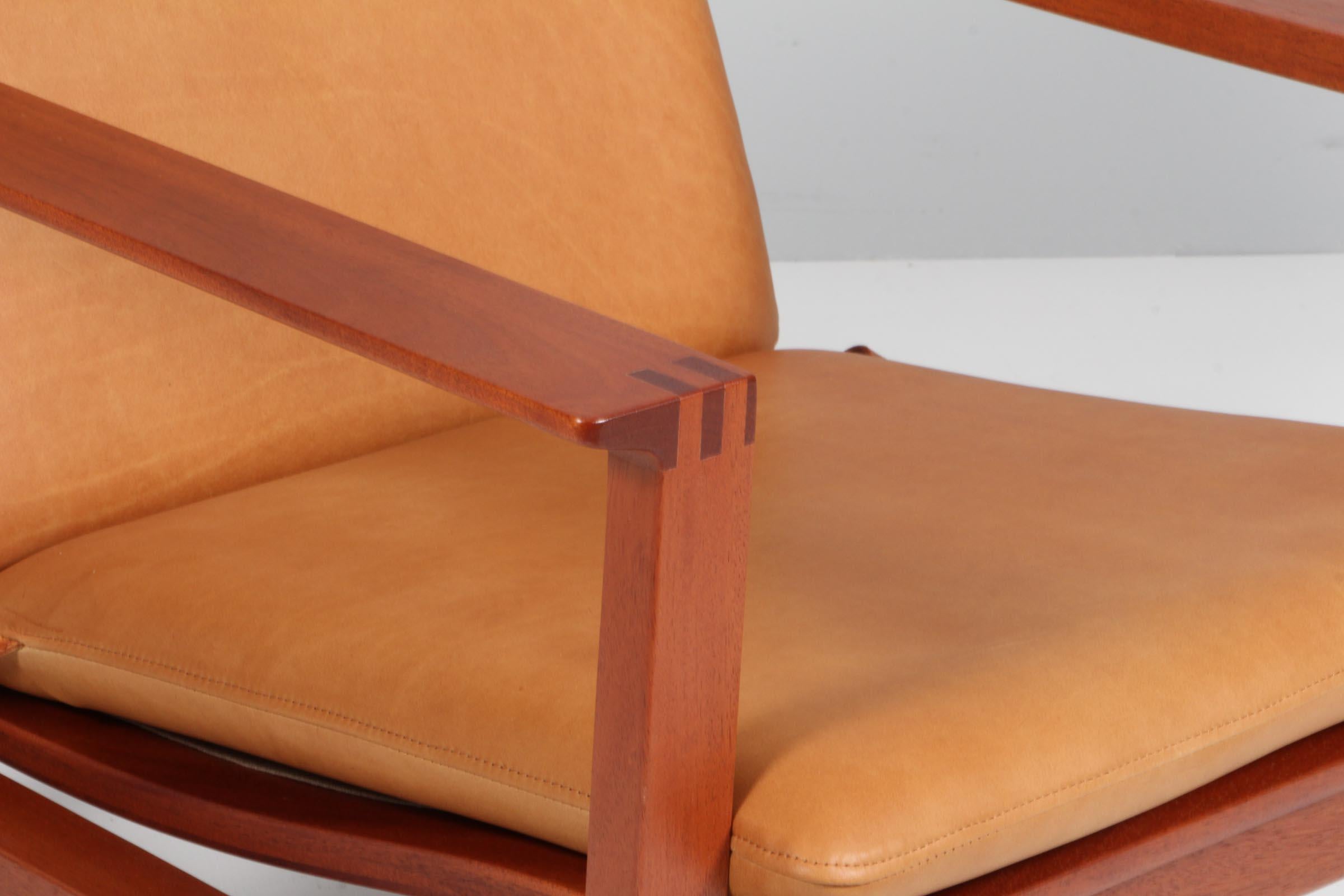 Scandinavian Modern Børge Mogensen Lounge Chair, Model 2256 Mahogany