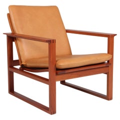 Chaise longue Børge Mogensen, modèle 2256 acajou