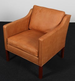 Chaise longue Børge Mogensen, modèle 2321, cognac pleine fleur