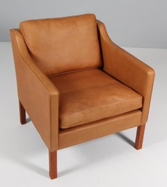 Børge Mogensen Lounge Chair, Model 2321, cognac full grain